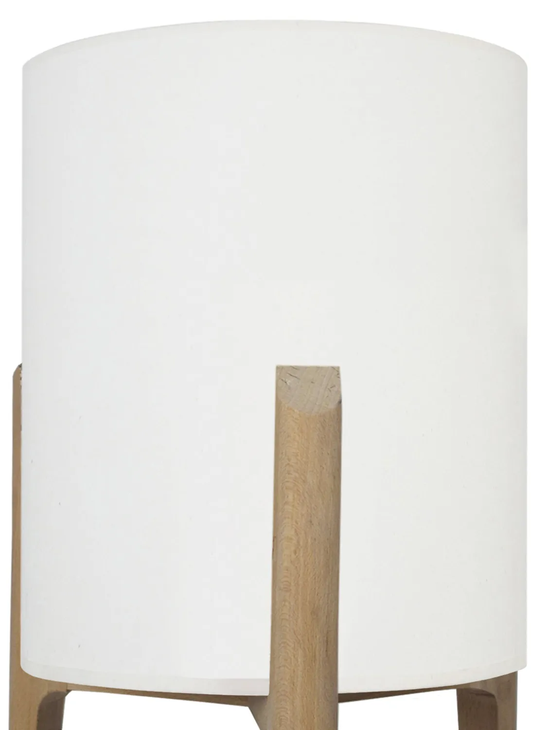 Tosel Pippint Large lampada da comodino treppiede bianco naturale