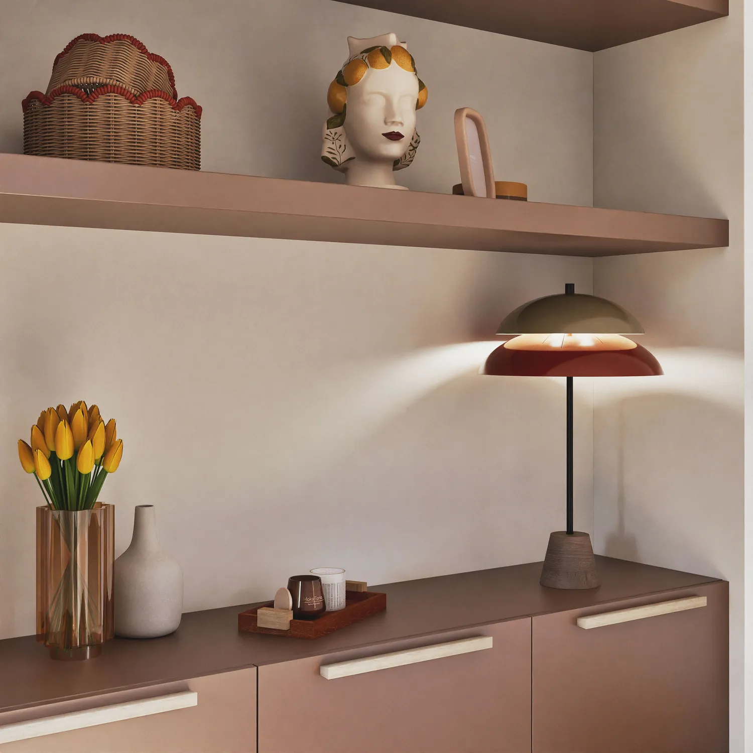 Tosel Milano lampada tavolo metallo cromo ufficio