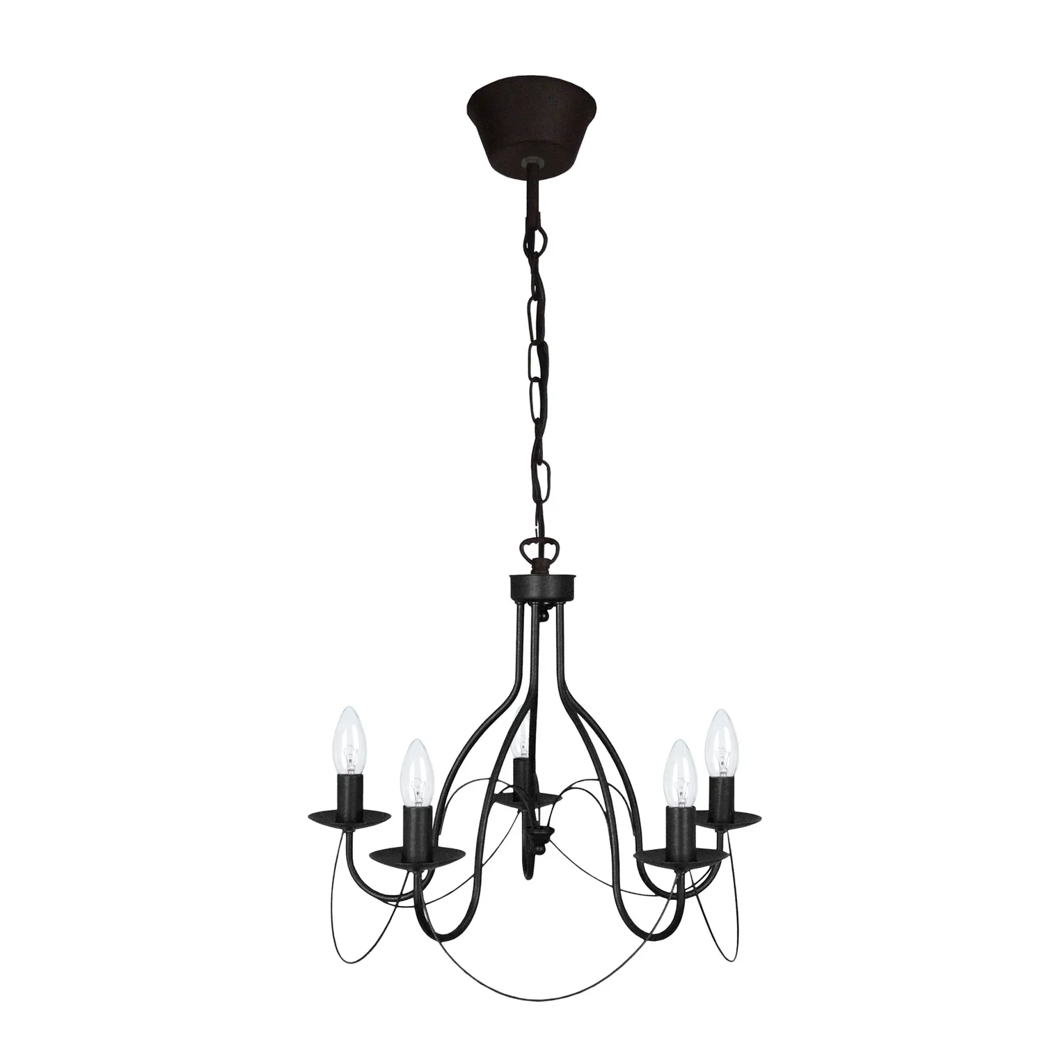 Tosel Provençale lampadario 5 luci bianco oro E14