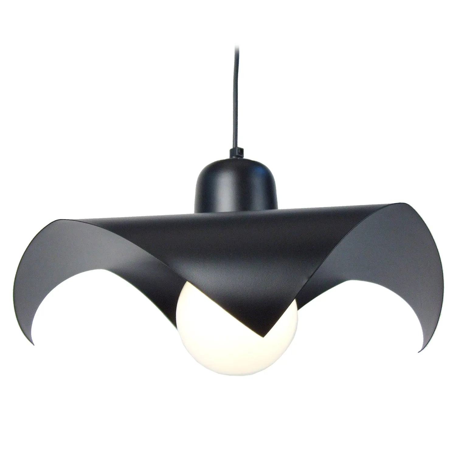 Tosel Serviette lampadario a sospensione nero 40x100cm metallo