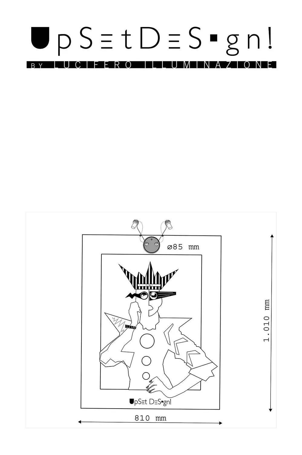 Lucifero Upset Design Masha piantana LED integrato