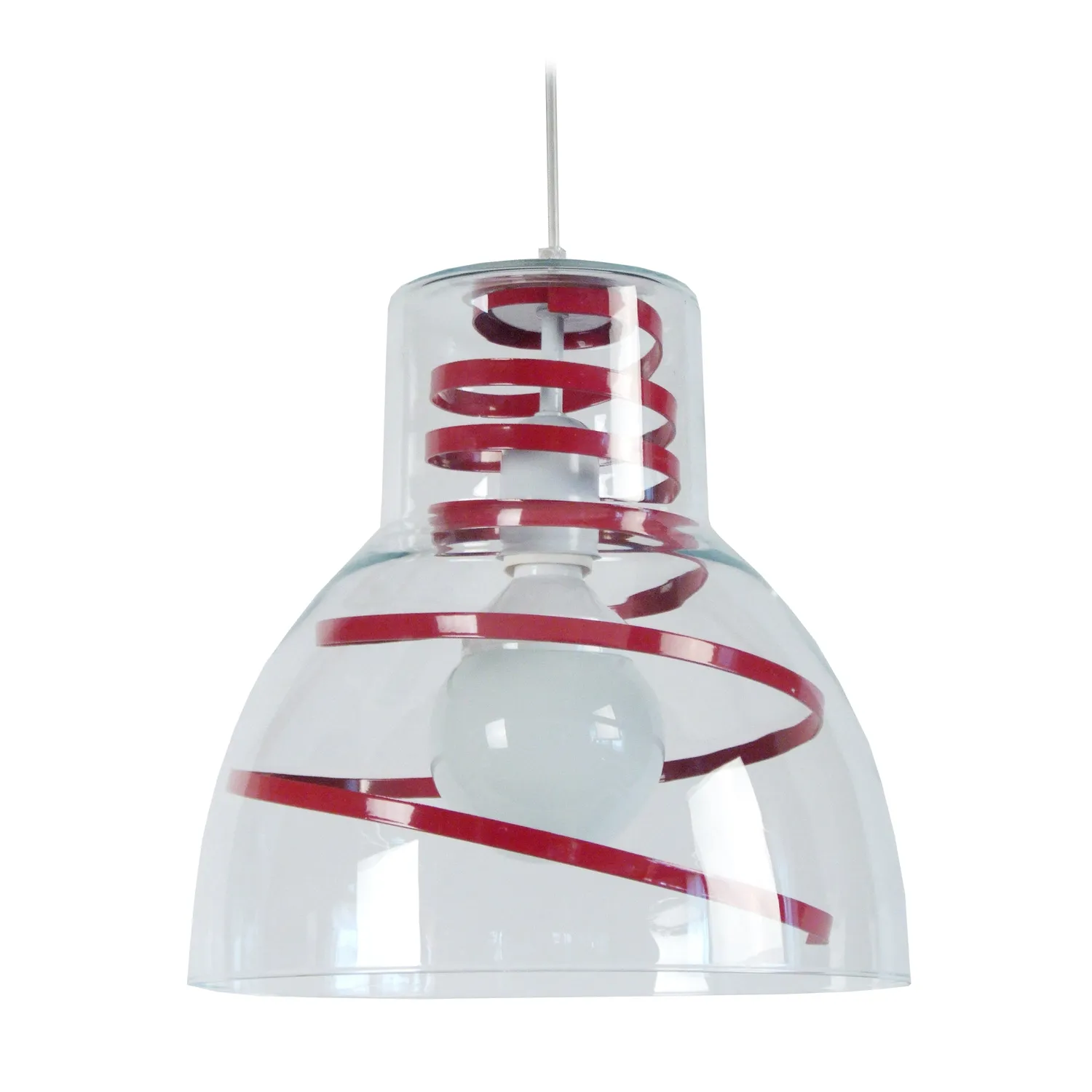 Tosel Cloche Verre sospensione vetro campana verde 30x100 E27
