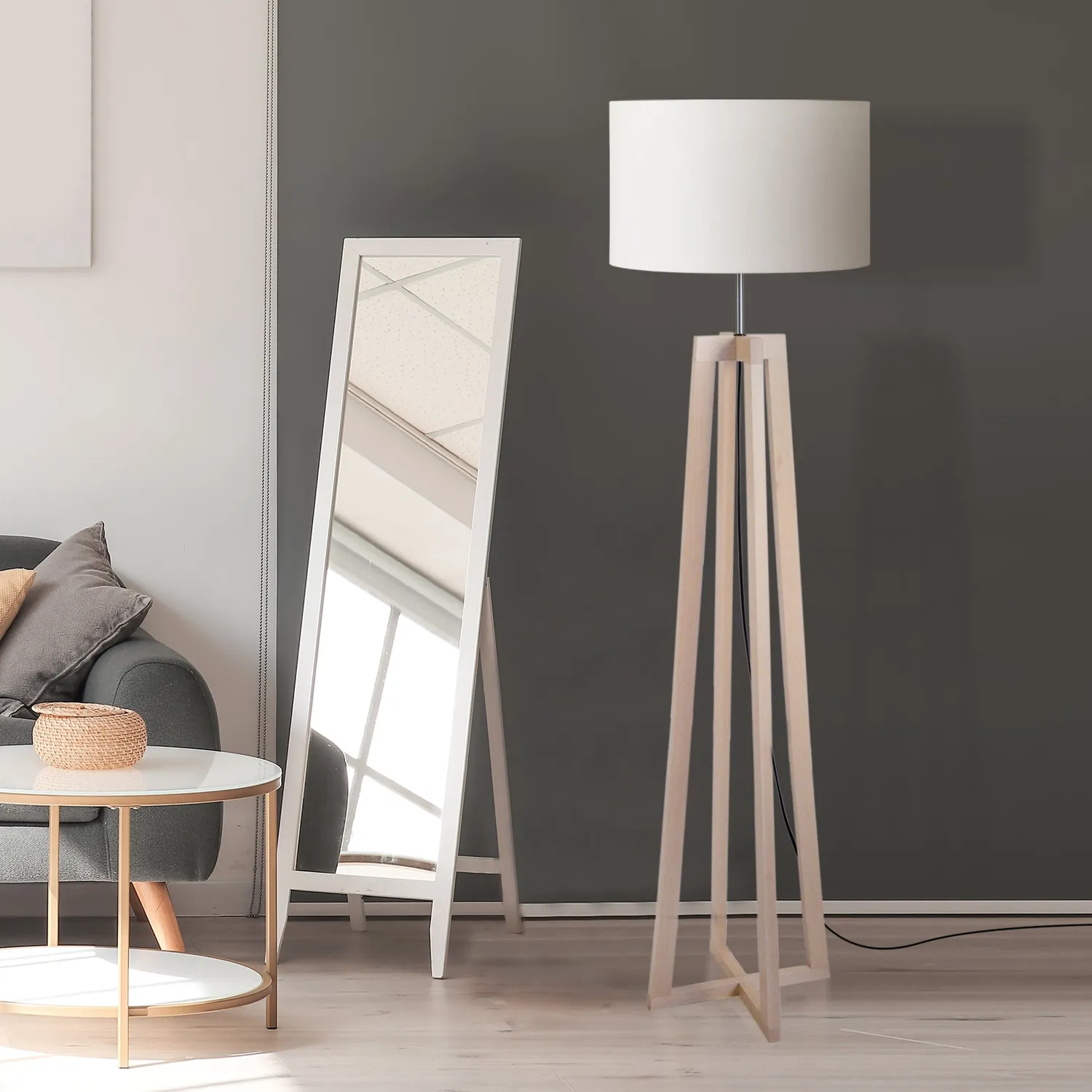 Tosel Lot piantana 150 cm naturale ecru