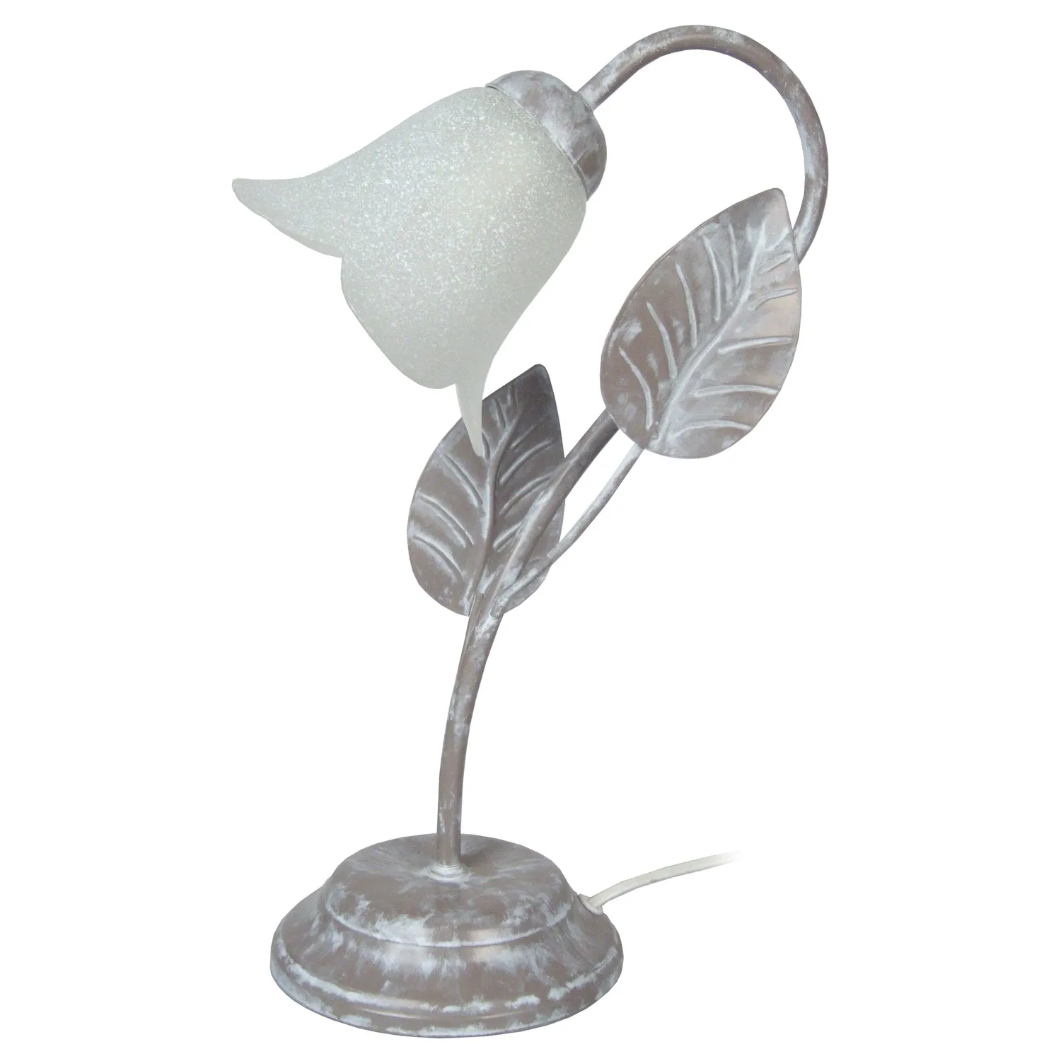 Tosel Eglantine lampada da tavolo grigia satinata
