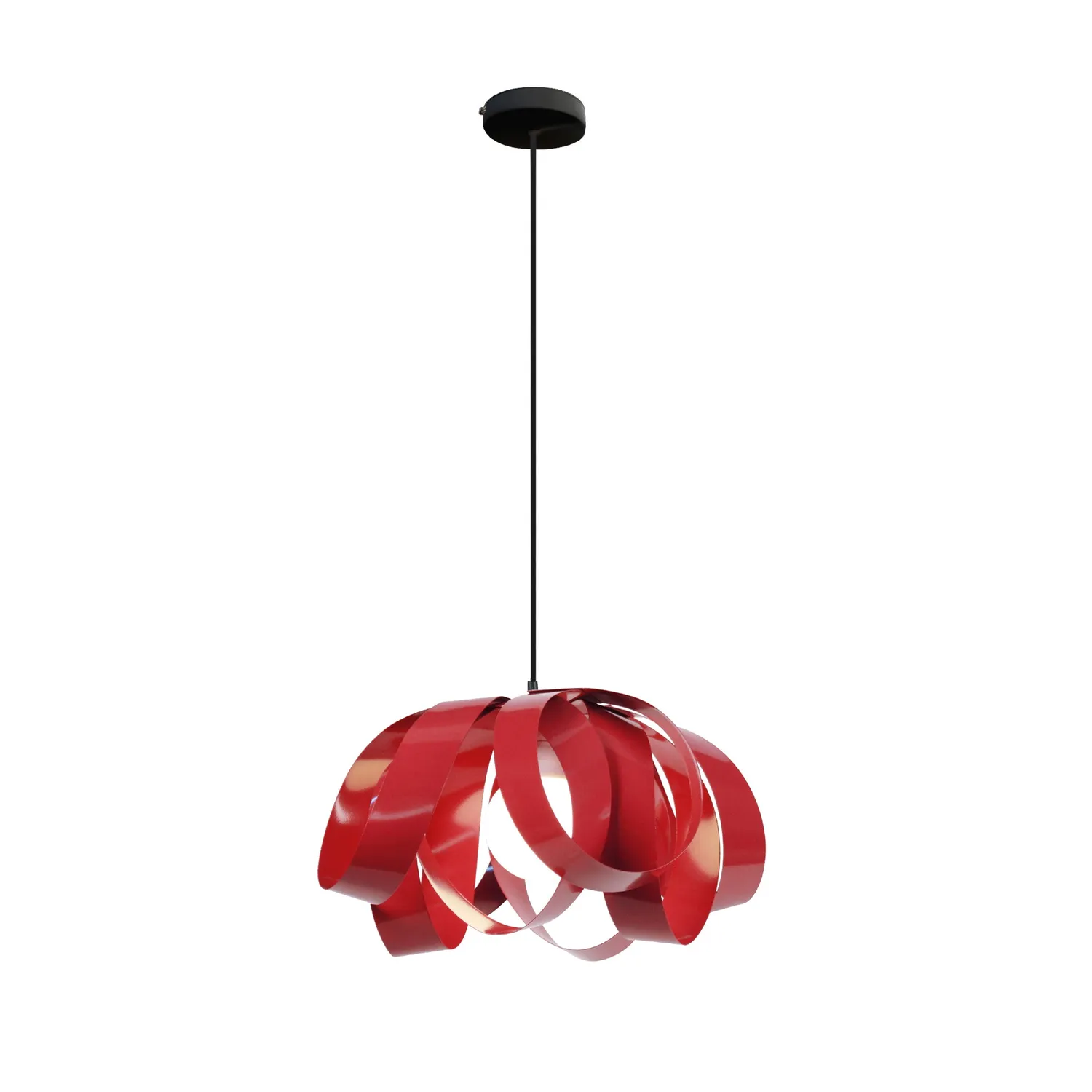 Tosel Evora lampada a sospensione metallo 40 cm nera