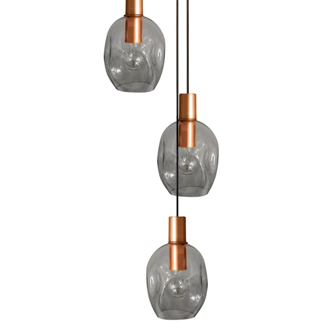 Tosel Vingolf lampadario rame 3 luci 35x150 cm E27