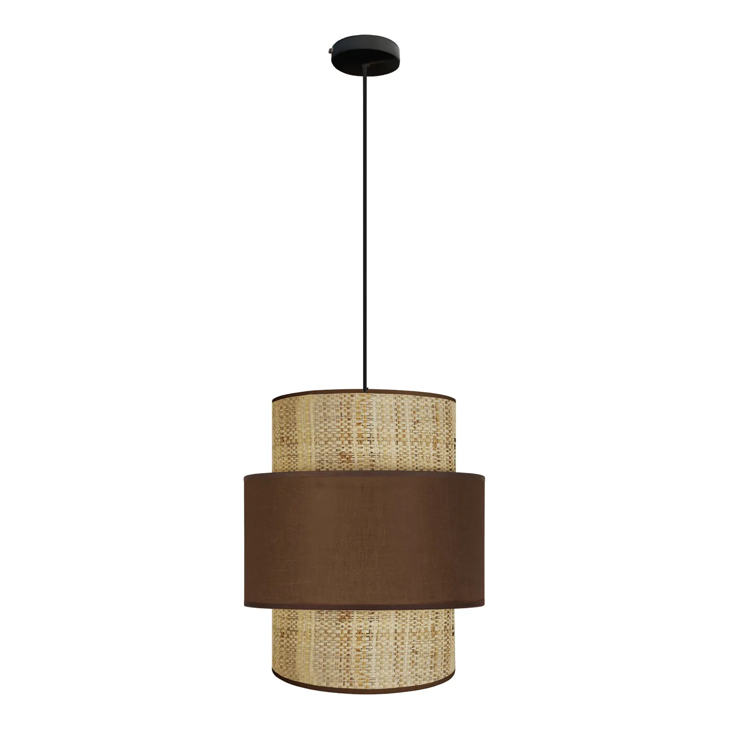 Tosel Cochin lampadario a sospensione verde 40x100cm tessuto