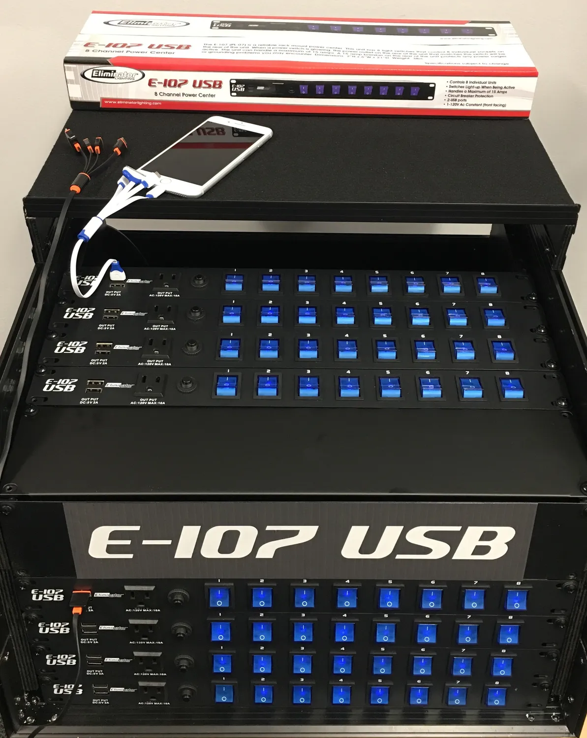 American DJ E-107USB power center rack 8 canali accessorio