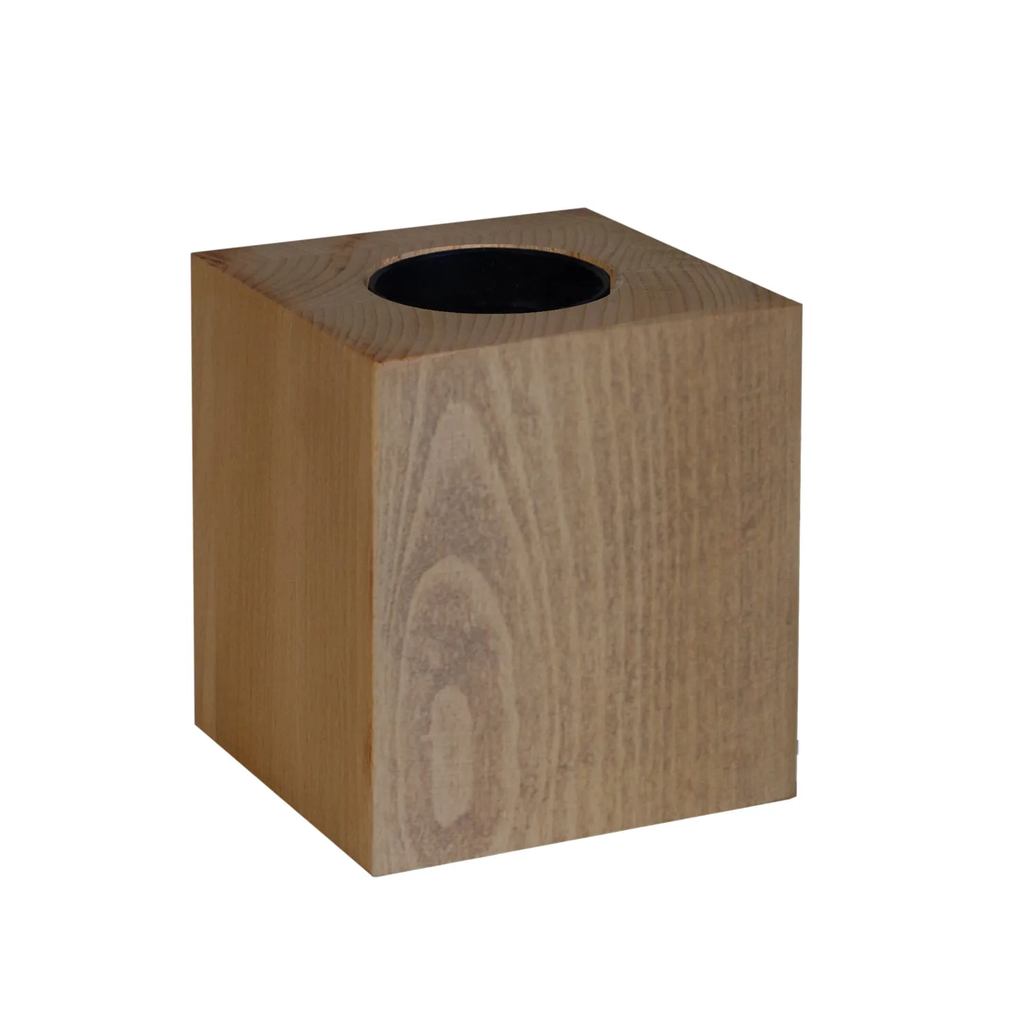Tosel Cube base lampada legno naturale 8 cm E27