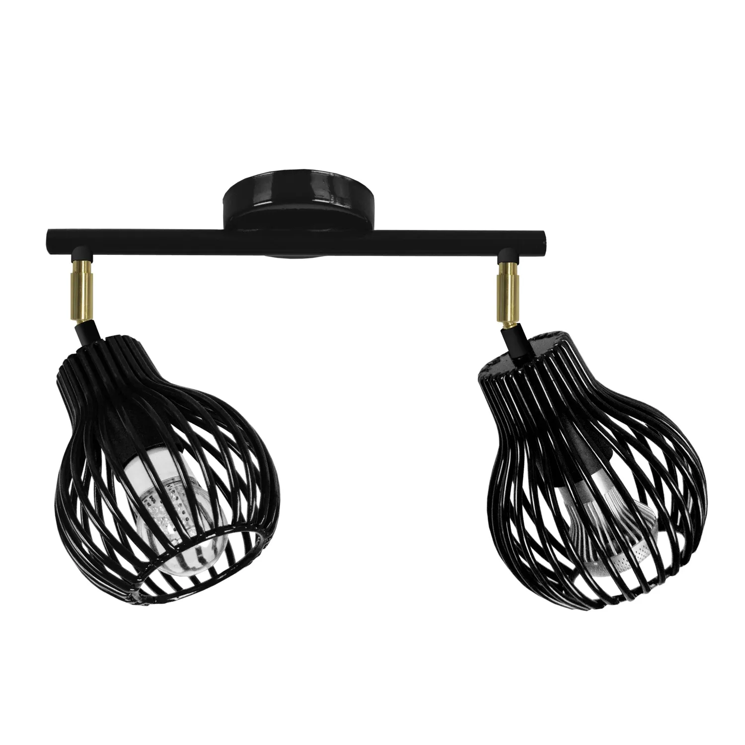 Tosel Rugby spot 2 luci 24x20 cm bianco avorio metallo