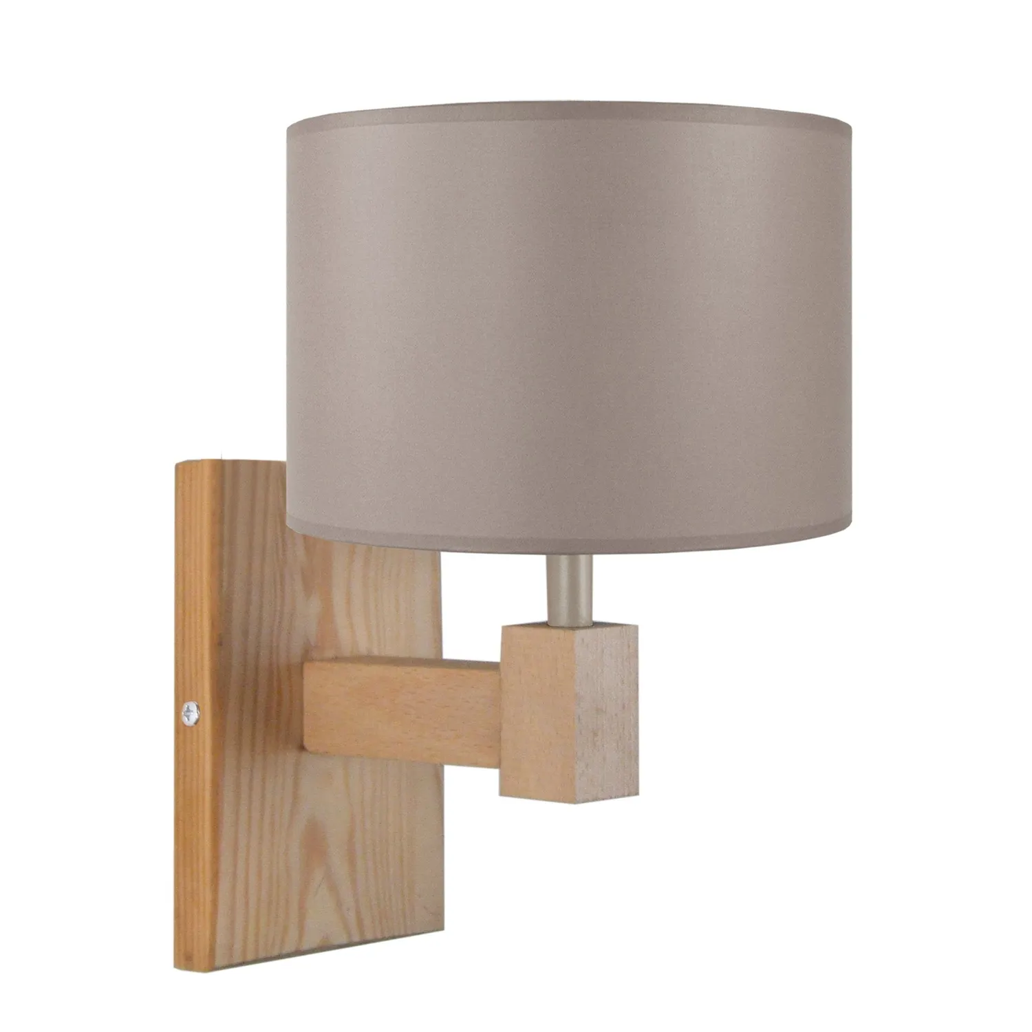 Tosel Hod Applique Legno Naturale e Bianco E14