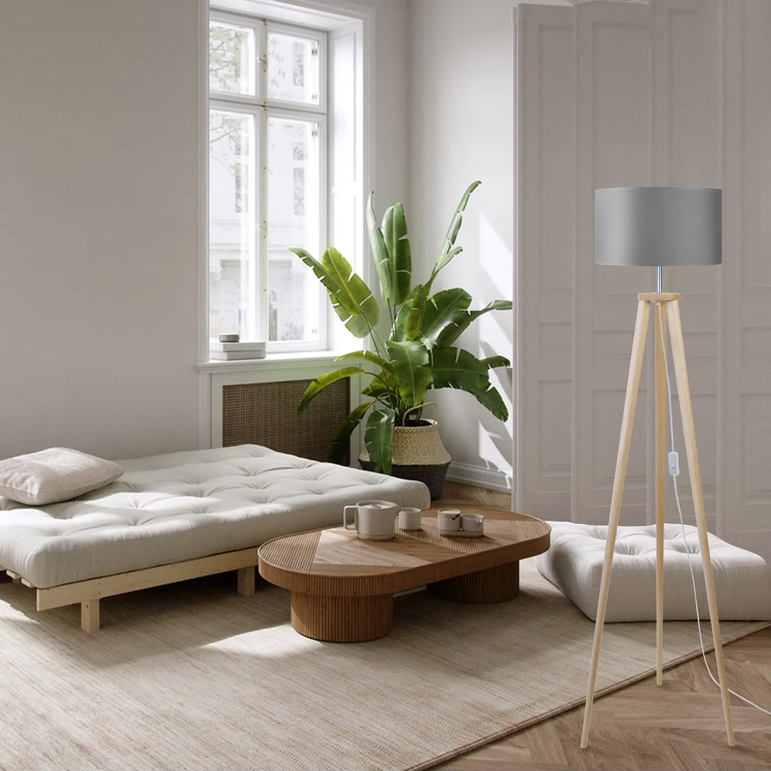 Tosel Utgard piantana treppiede naturale ecrù 50x150cm