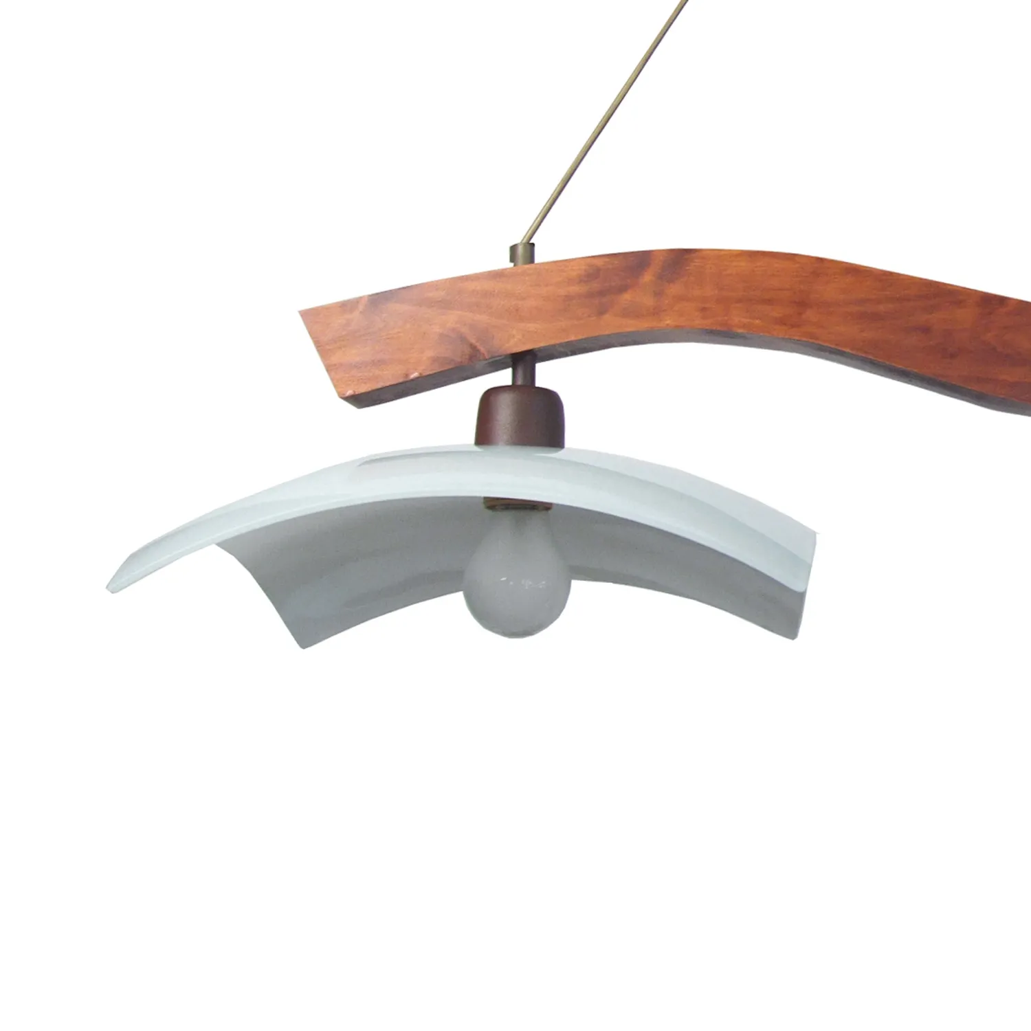 Tosel Poutres Cable Bar lampadario 95 cm scuro vetro
