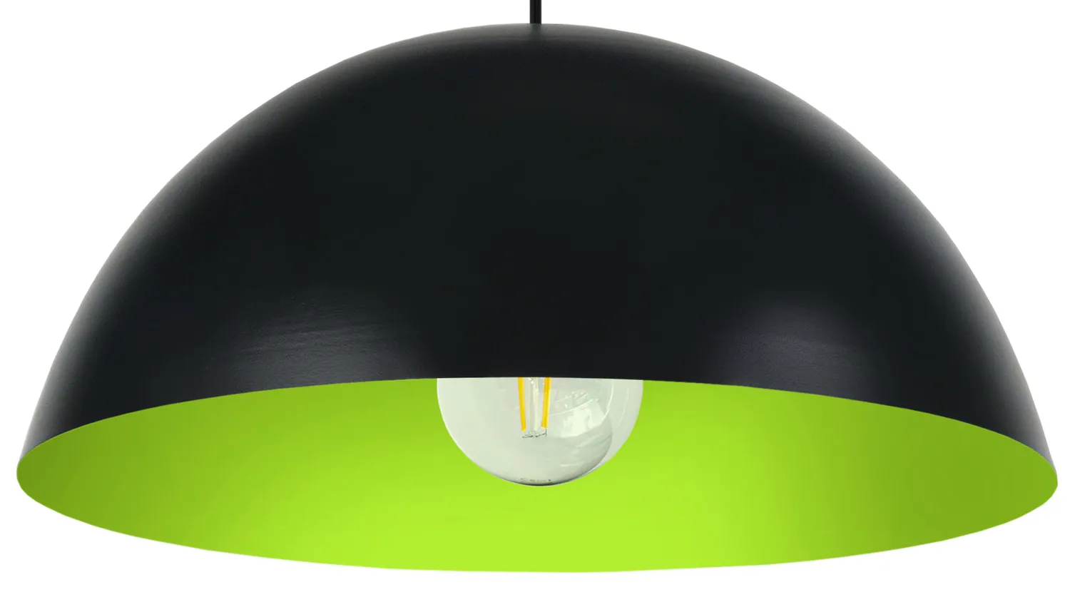 Tosel Demi Boule Sospensione 42x100 cm Nero Arancio
