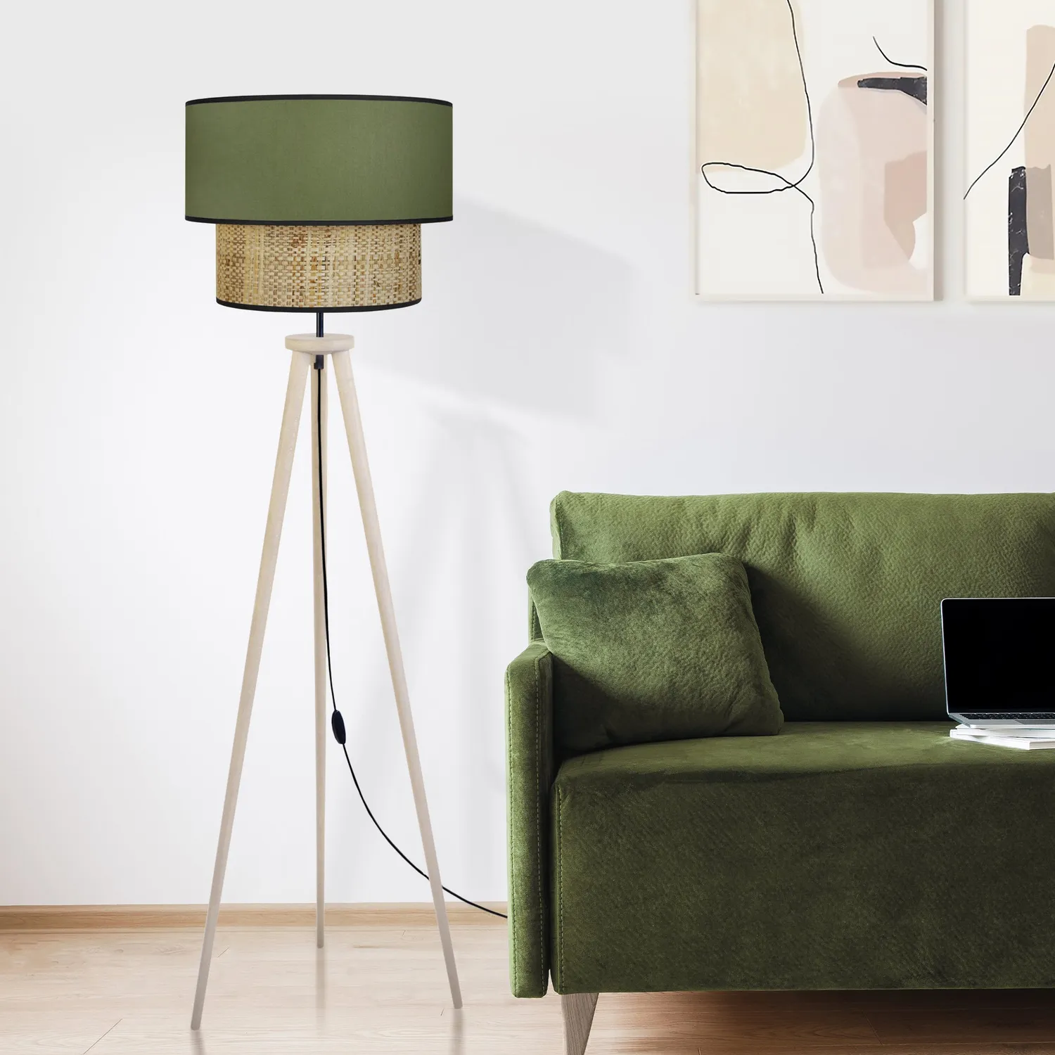 Tosel Cochin T piantana treppiede naturale verde 162 cm