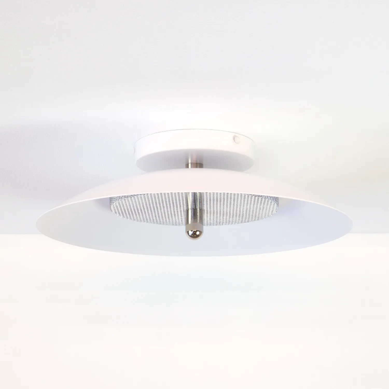 Souda Signal plafoniera bianco nichel a soffitto
