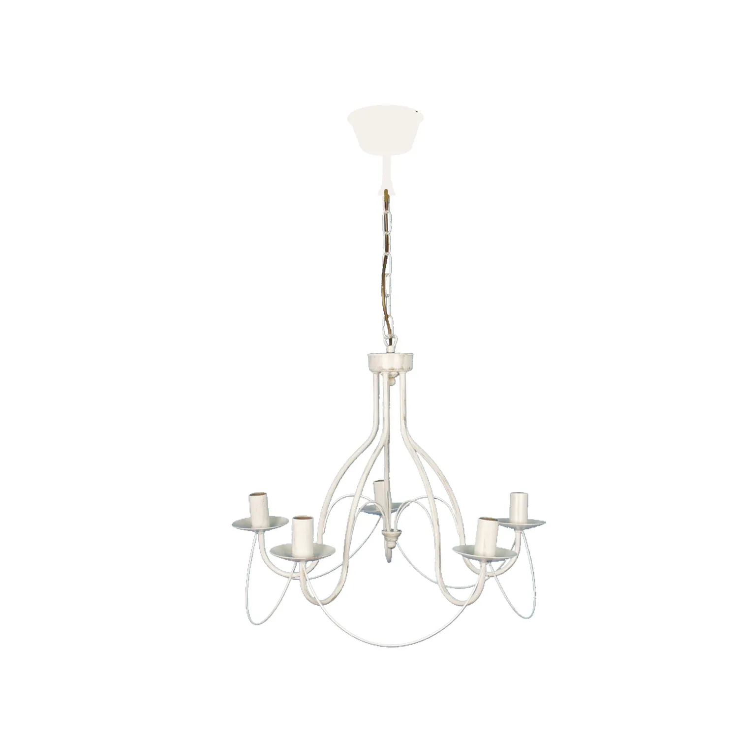 Tosel Provençale lampadario 5 luci bianco oro E14
