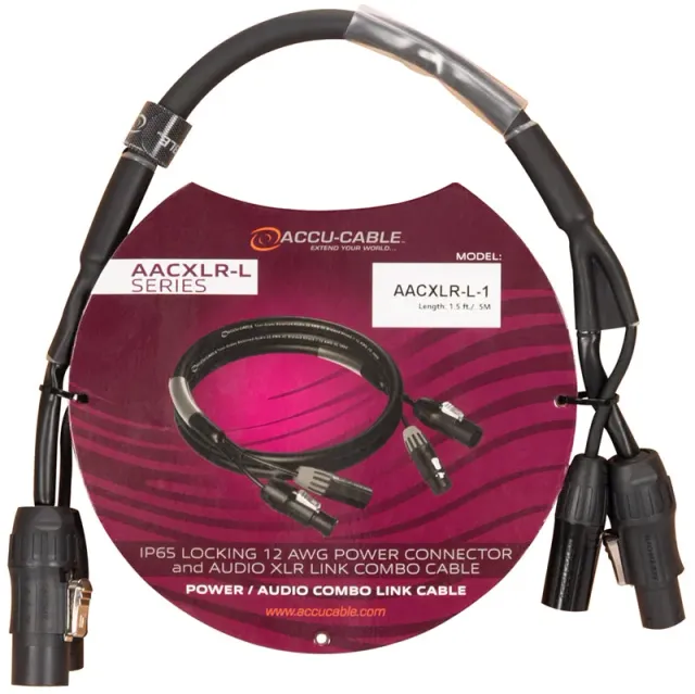 American DJ Accu Cable AACXLR-L-1 cavo XLR 0,5 m combo