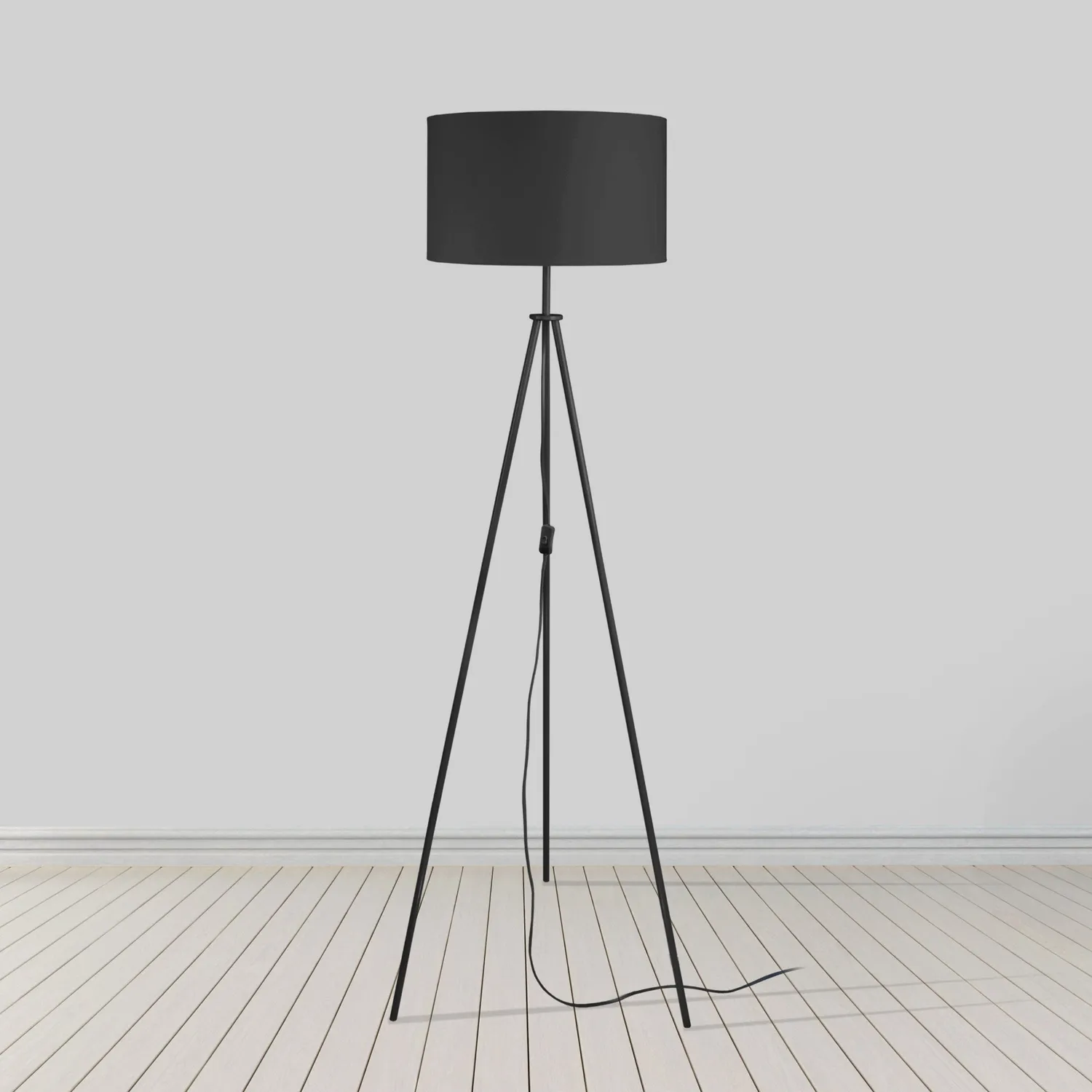 Tosel Asgard piantana treppiede nera 148 cm E27