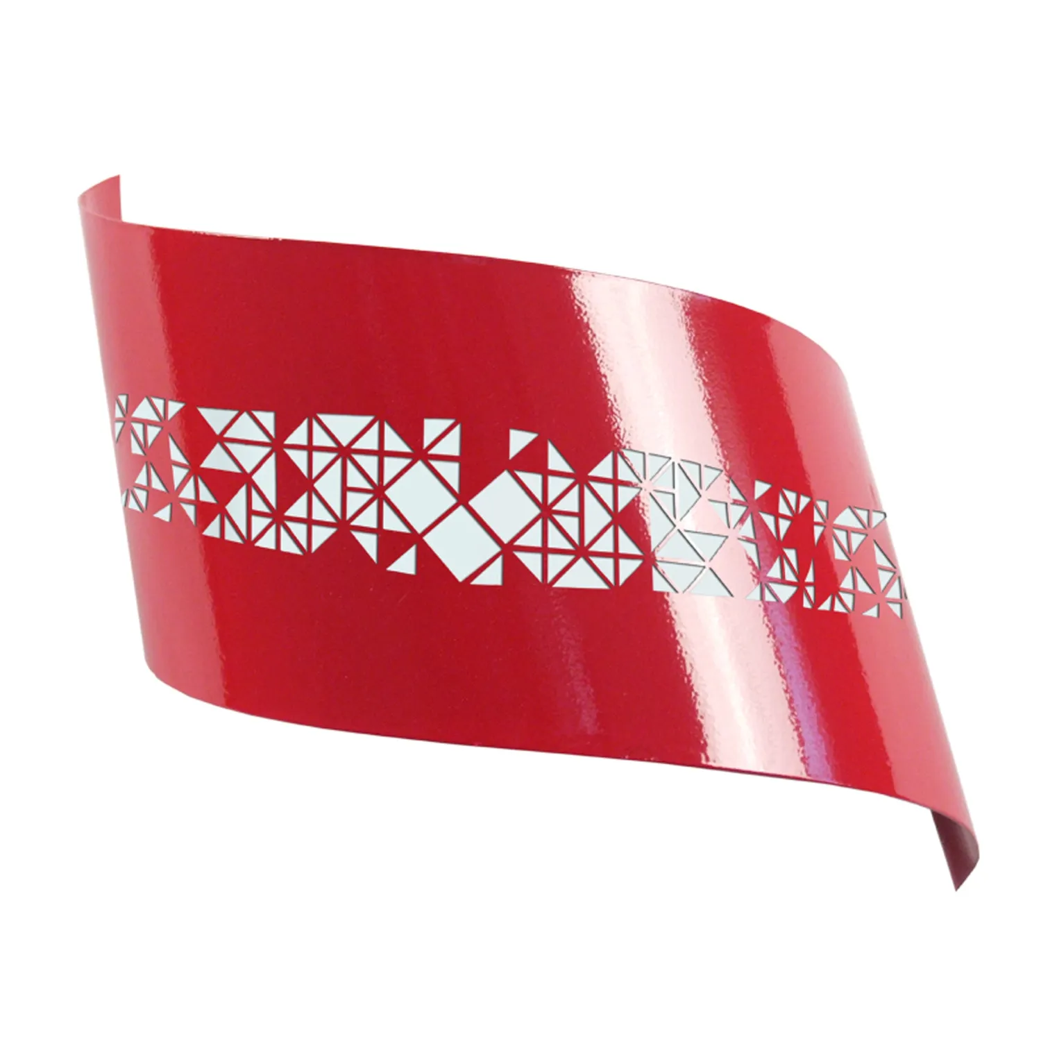 Tosel Vague Ikat Carrés applique up-down bianco avorio