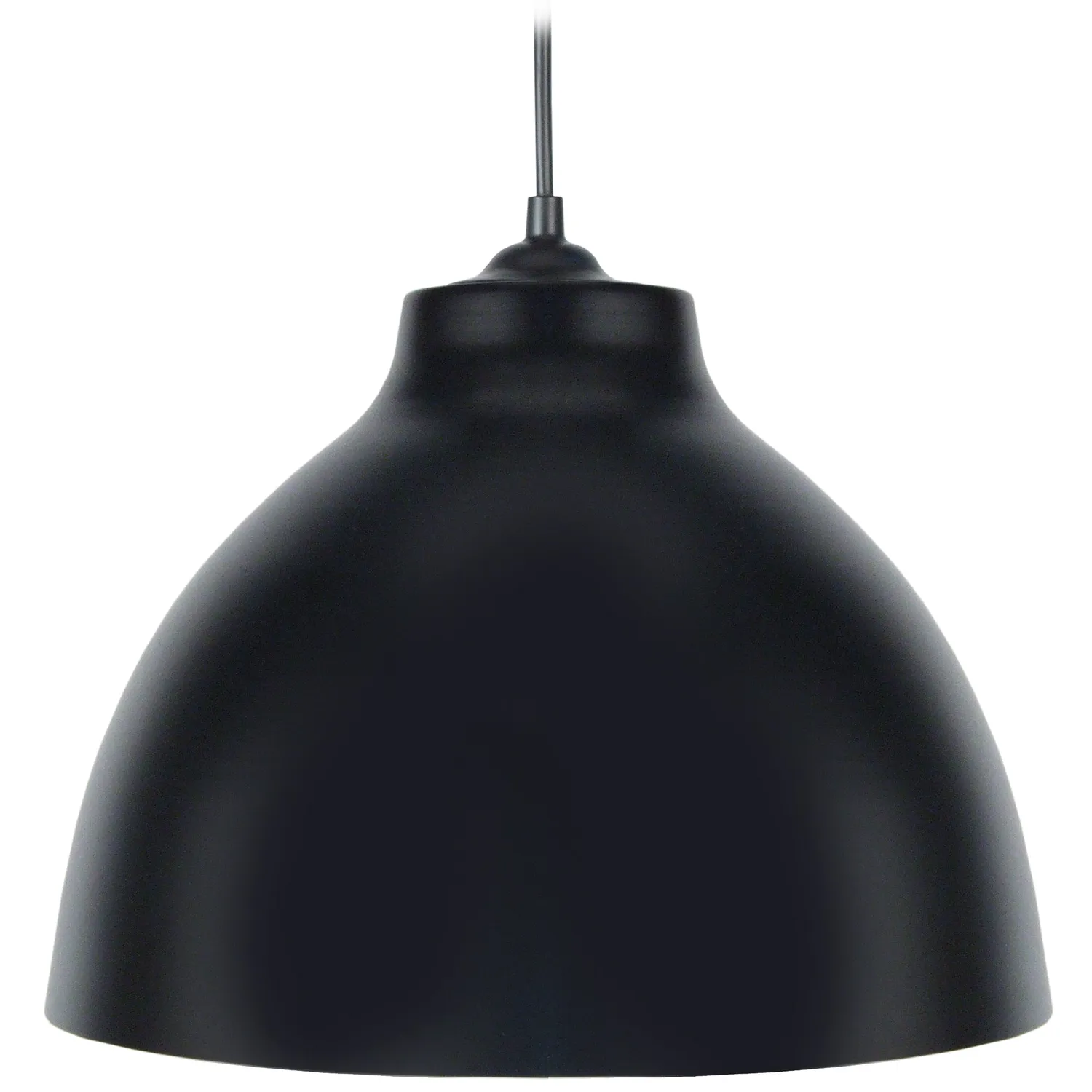 Tosel Finlande sospensione cupola nera 29x100 cm E27