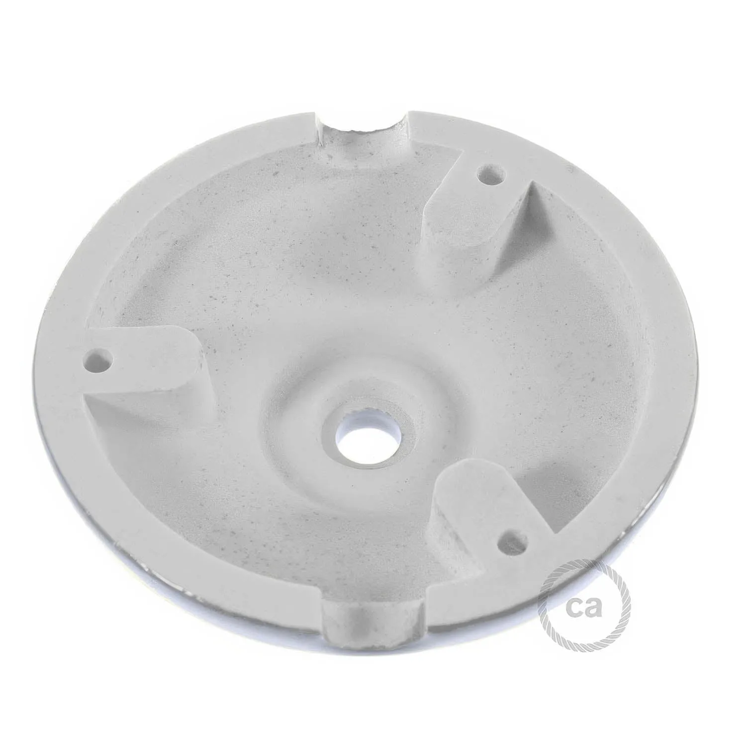 Creative Cables rosone soffitto porcellana grigia 105 mm