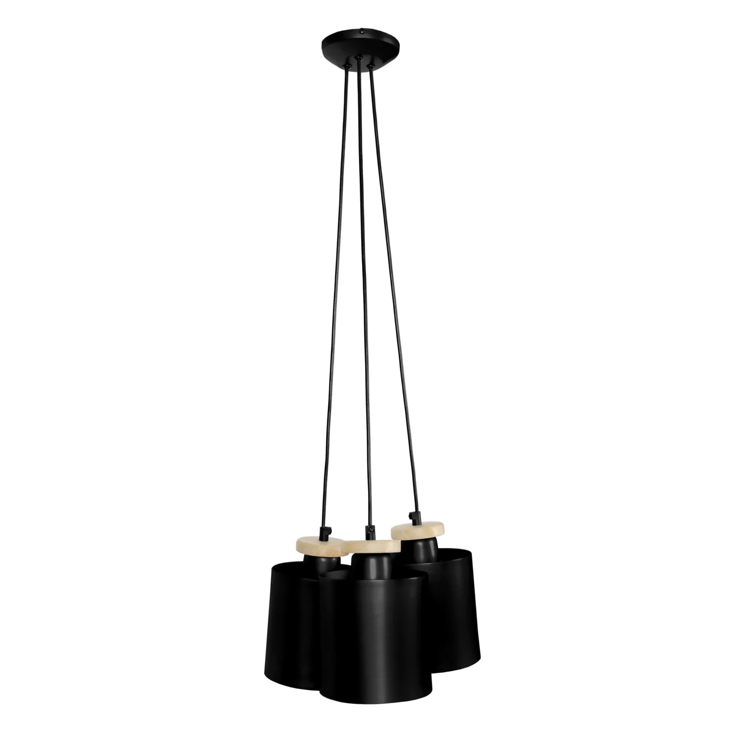 Tosel Uzibuze Lampadario a Grappolo Nero 30x90cm