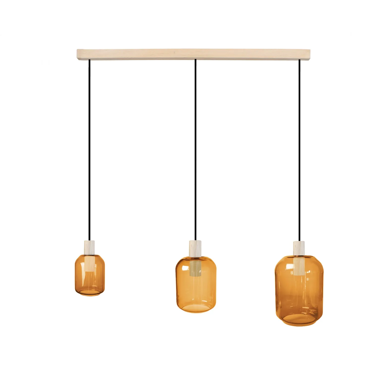 Tosel Svalbard Small lampadario legno trasparente 70cm E27