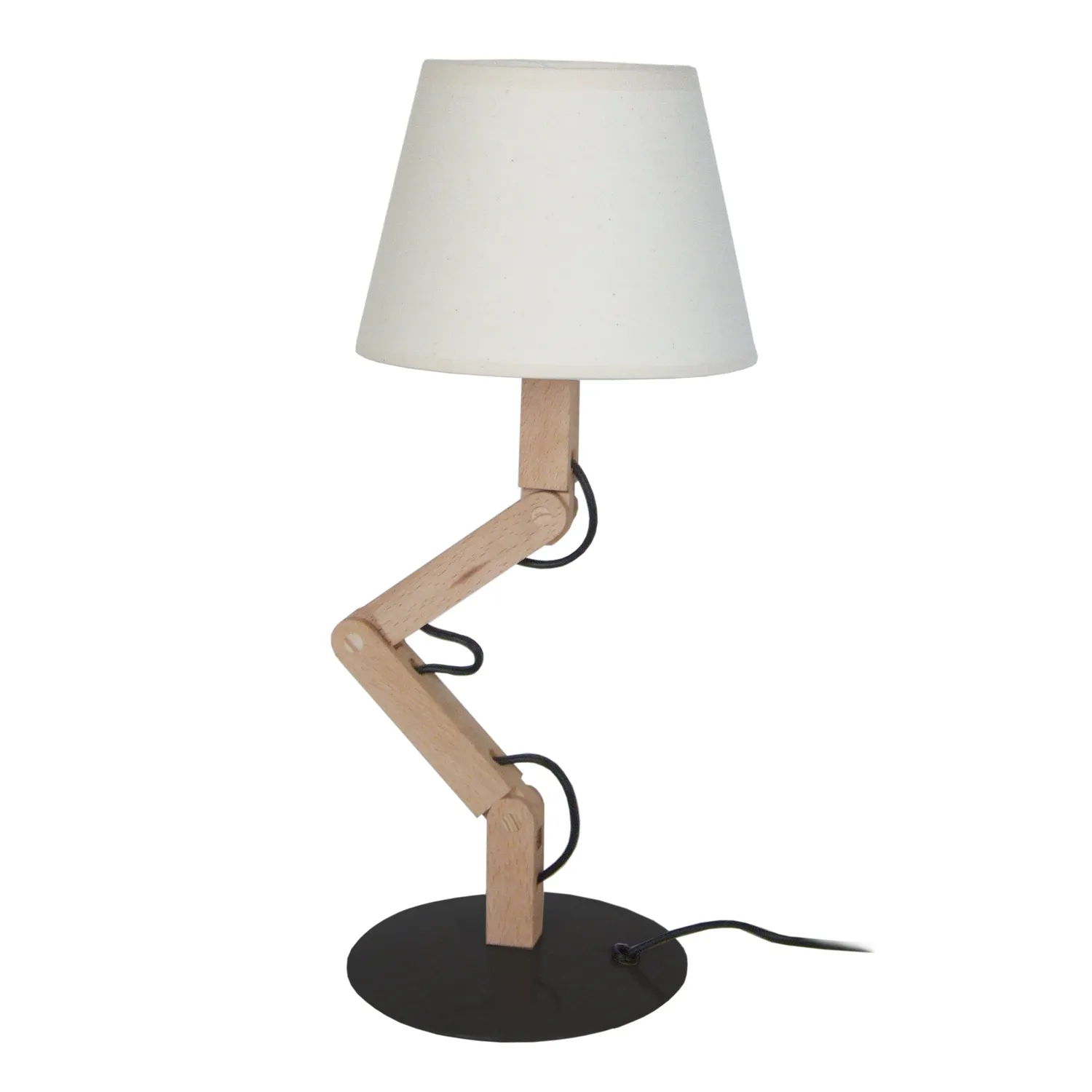 Tosel Geri Lampada da Tavolo 16x44 cm Naturale E14