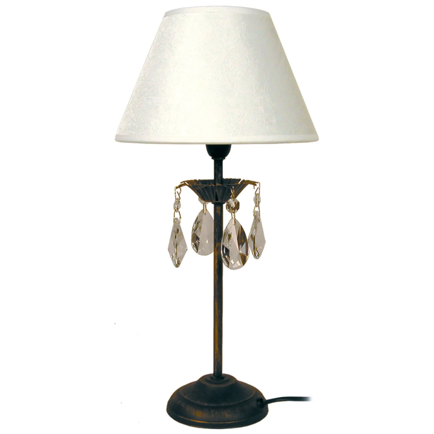 Tosel Pampilles lampada tavolo vetro 18 cm E14