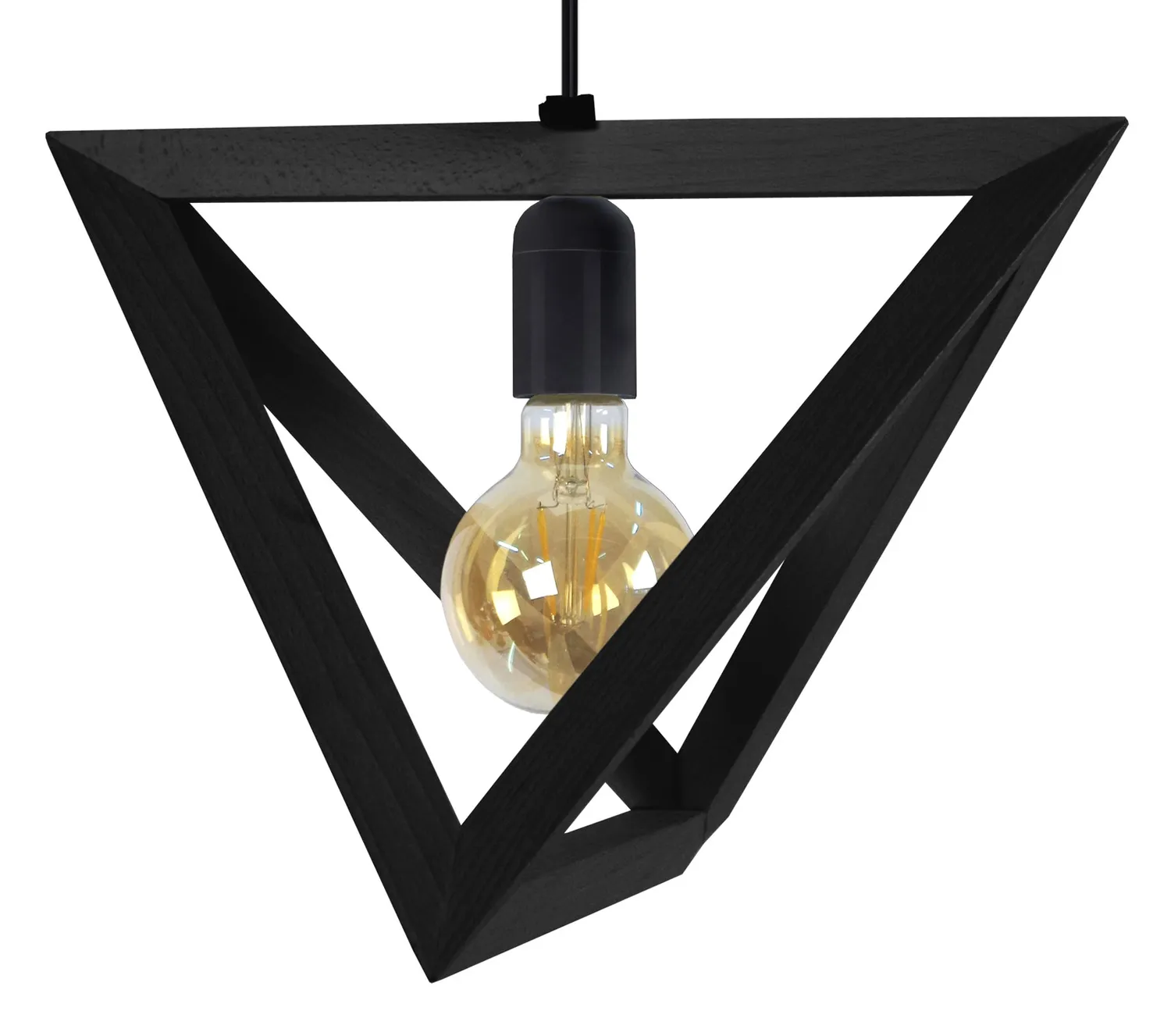 Tosel Tétraèdre C sospensione piramide legno naturale 35x100cm