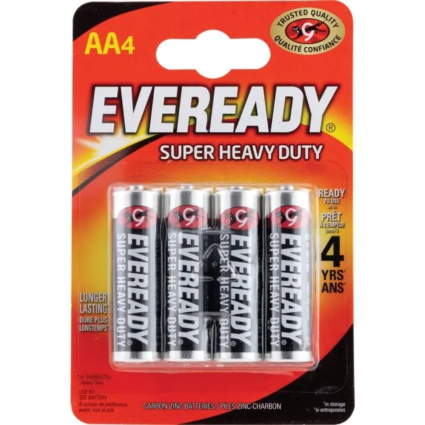 Eveready Silver Pila AA Zinco-Carbone Confezione 4 Pezzi