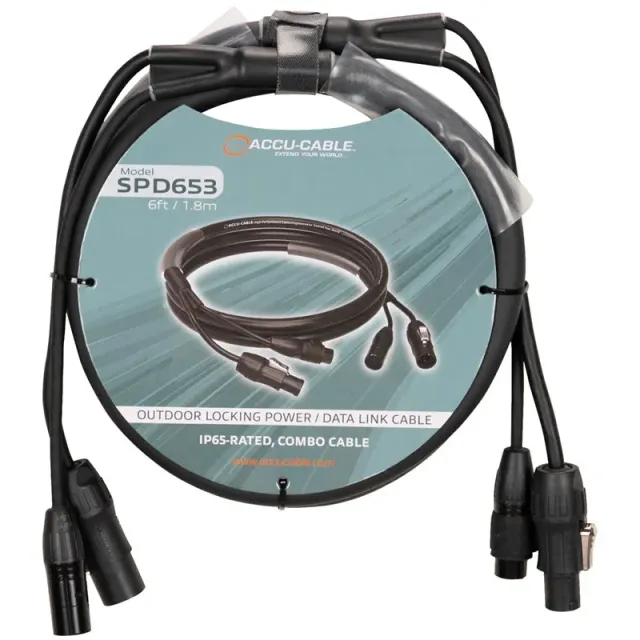 American DJ Accu-Cable SPD653 cavo combo IP65 1,8 m