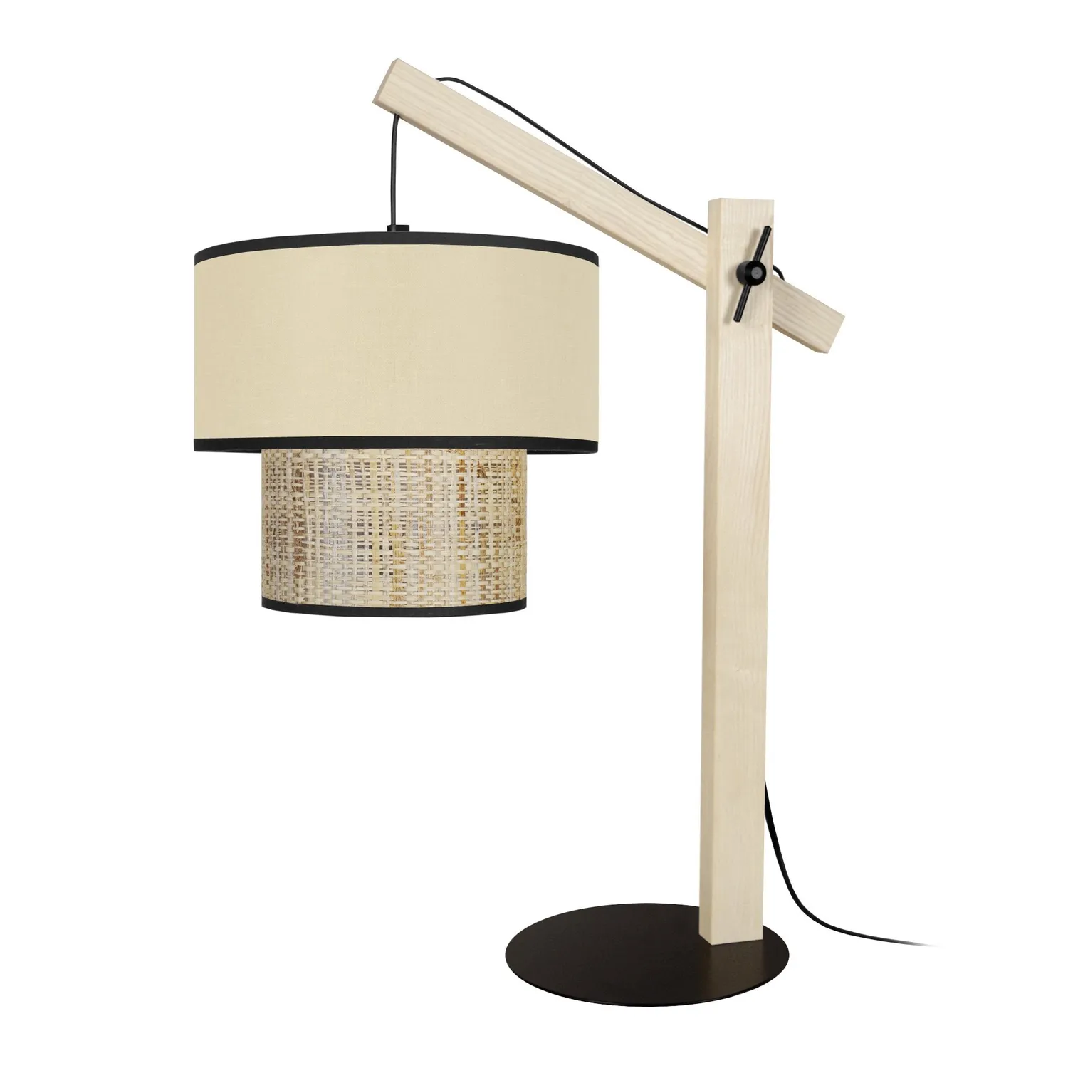 Tosel Cochin P lampada da tavolo legno 30x60 cm