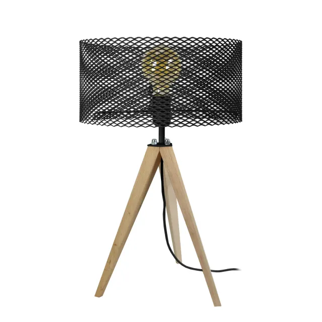 Tosel Adonis lampada tavolo 54 cm nera
