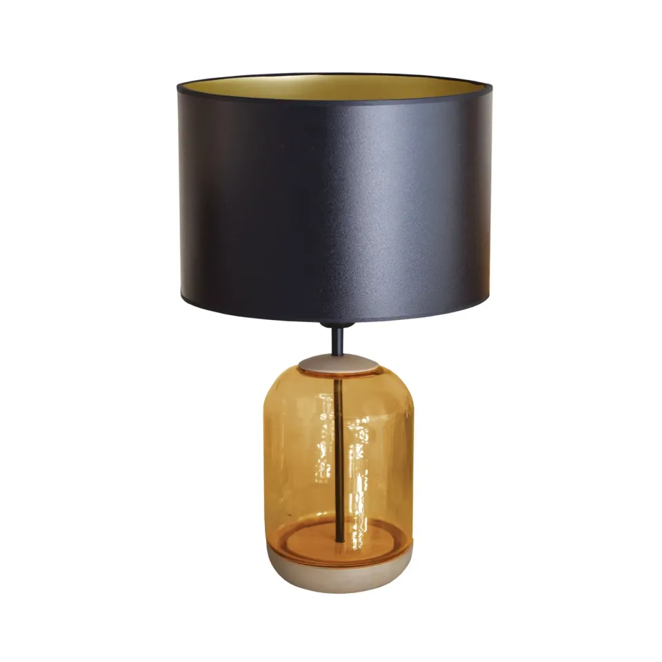 Tosel Svalbard Midium lampada comodino 41 cm vetro nero