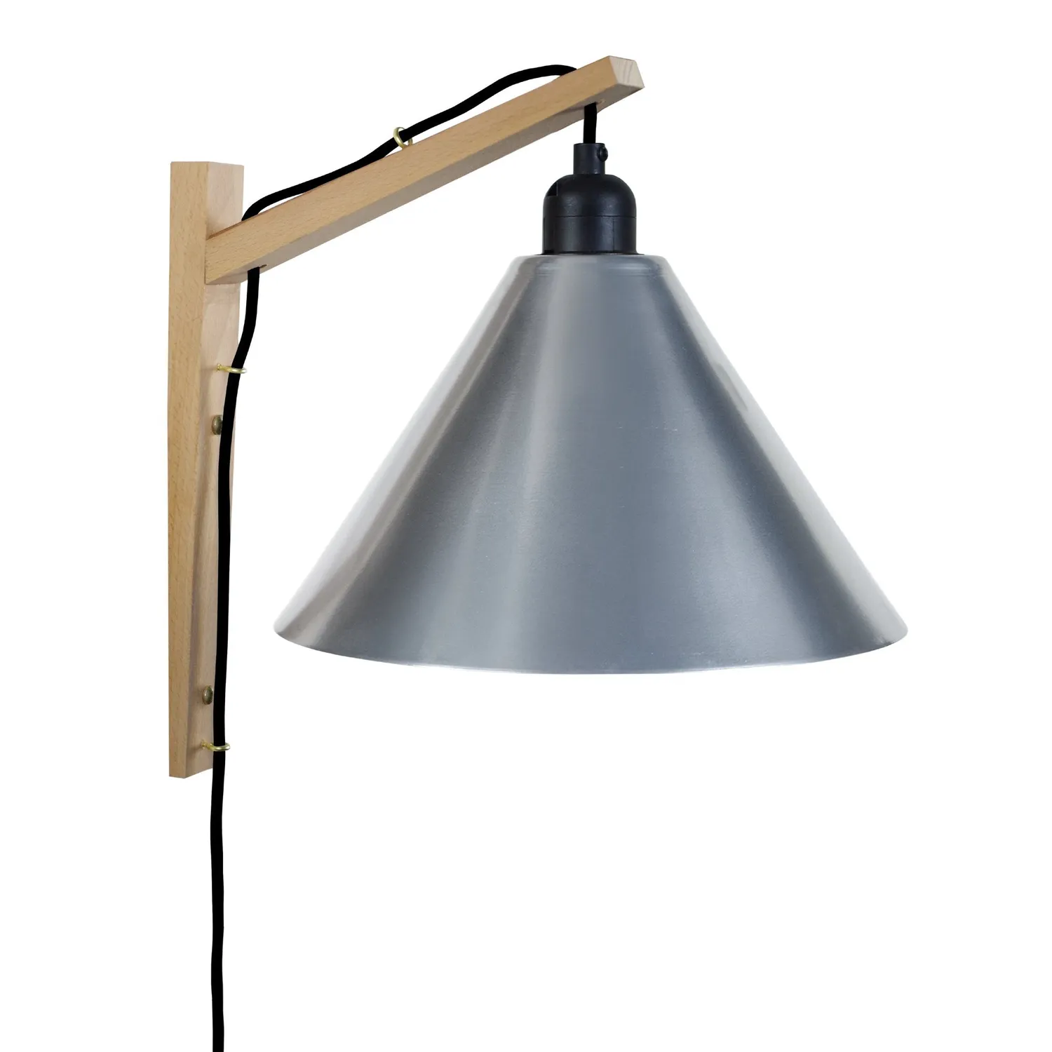 Tosel Kran applique legno cono 30x30 cm bianca