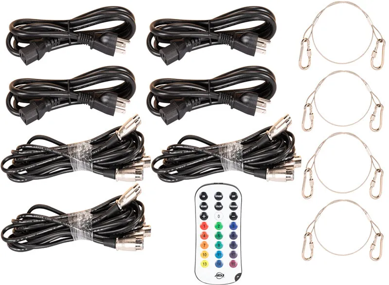American DJ Mega Flat Hex L Pak4 kit 4 par LED RGBAW+UV
