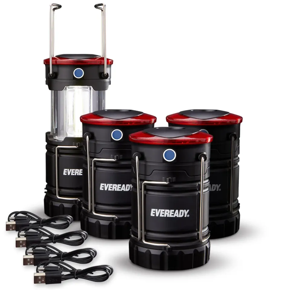 Eveready lanterna LED campeggio pieghevole 4 pezzi 300 lumen