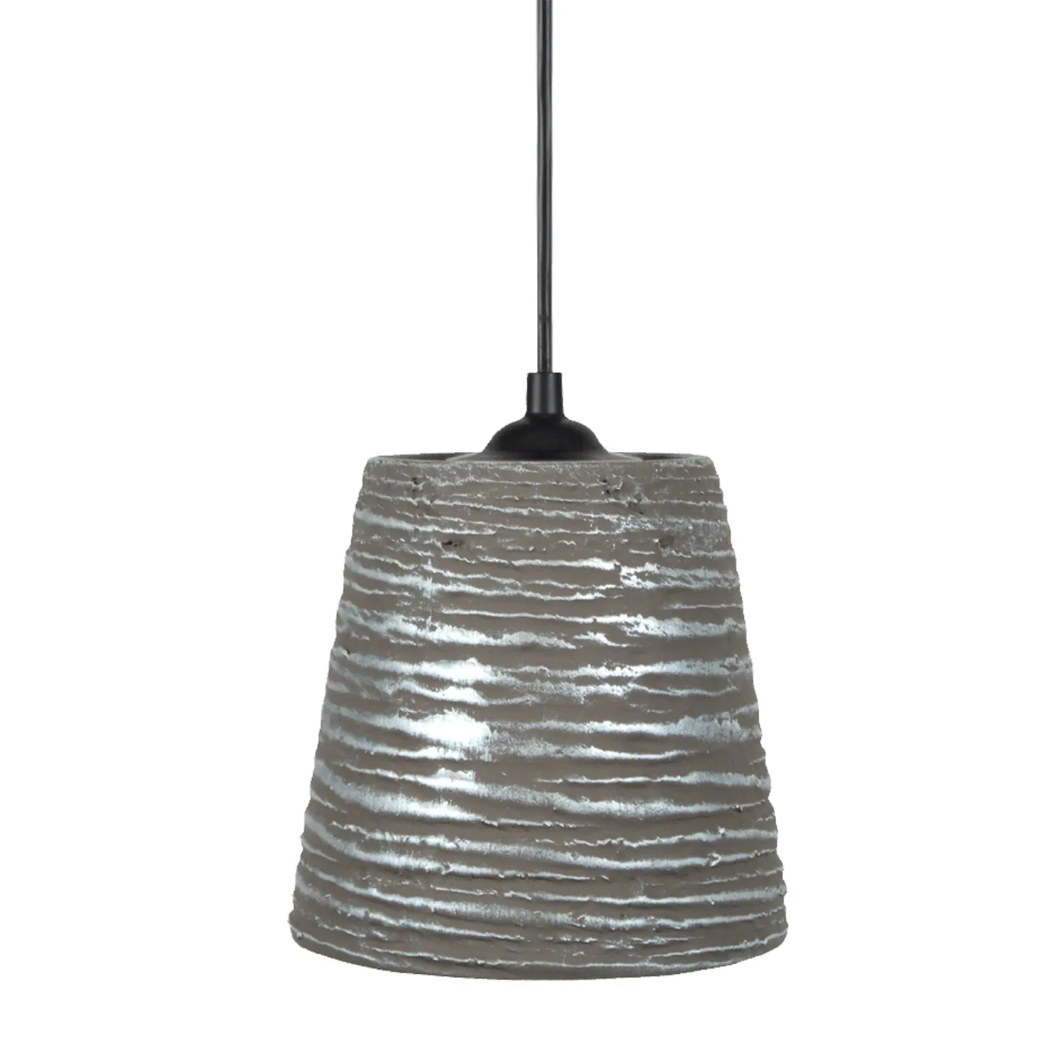 Tosel Lamas sospensione ceramica bianca conica E27