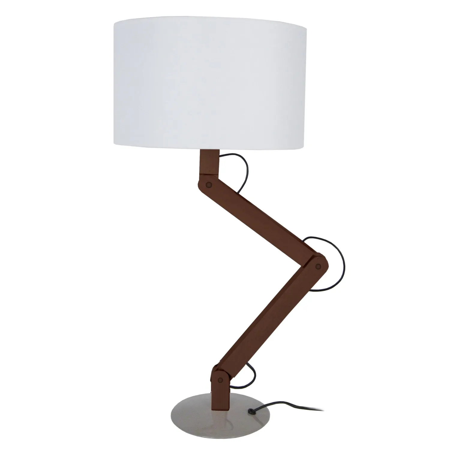 Tosel Geri lampada da tavolo naturale ecrù legno