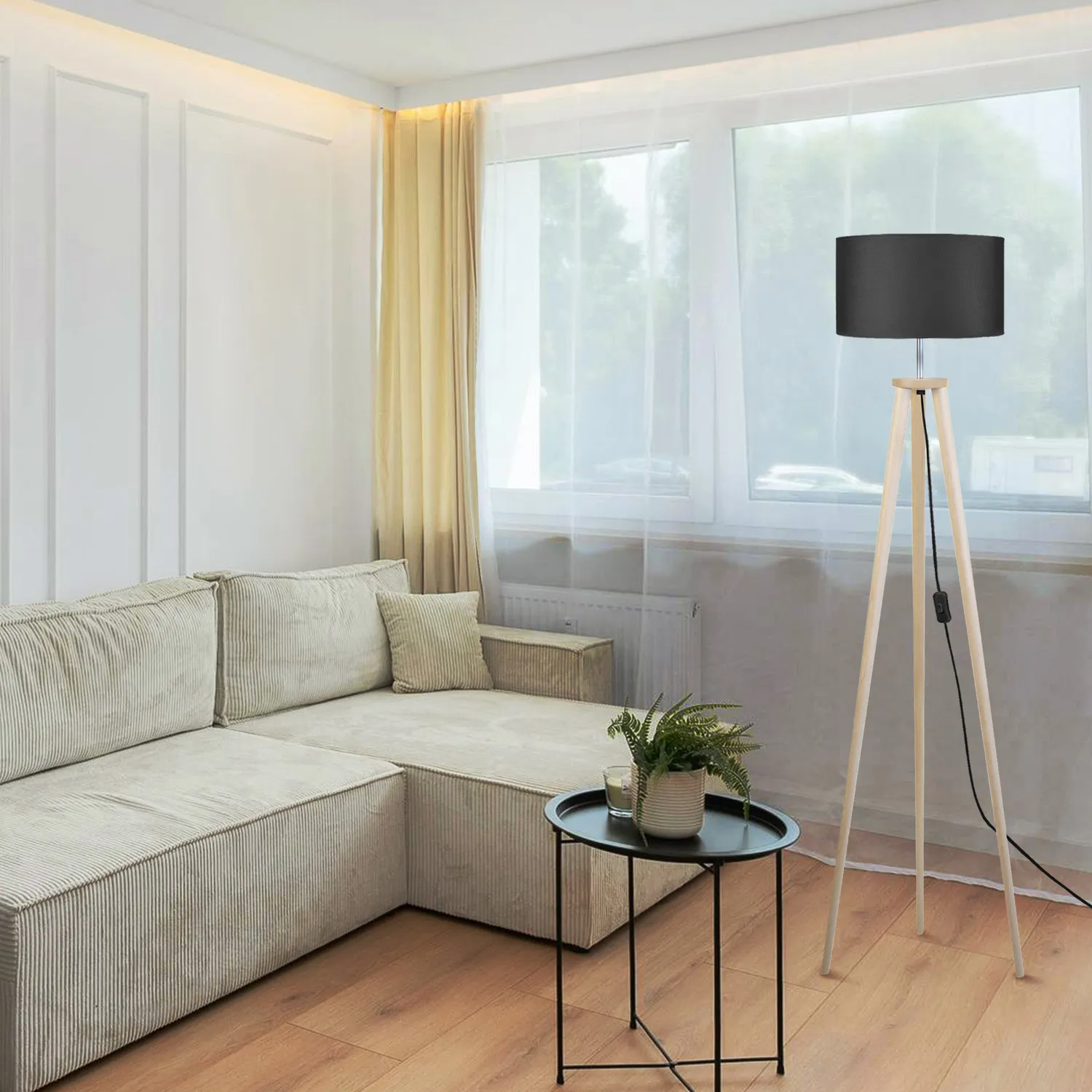 Tosel Utgard piantana treppiede naturale ecrù 50x150cm