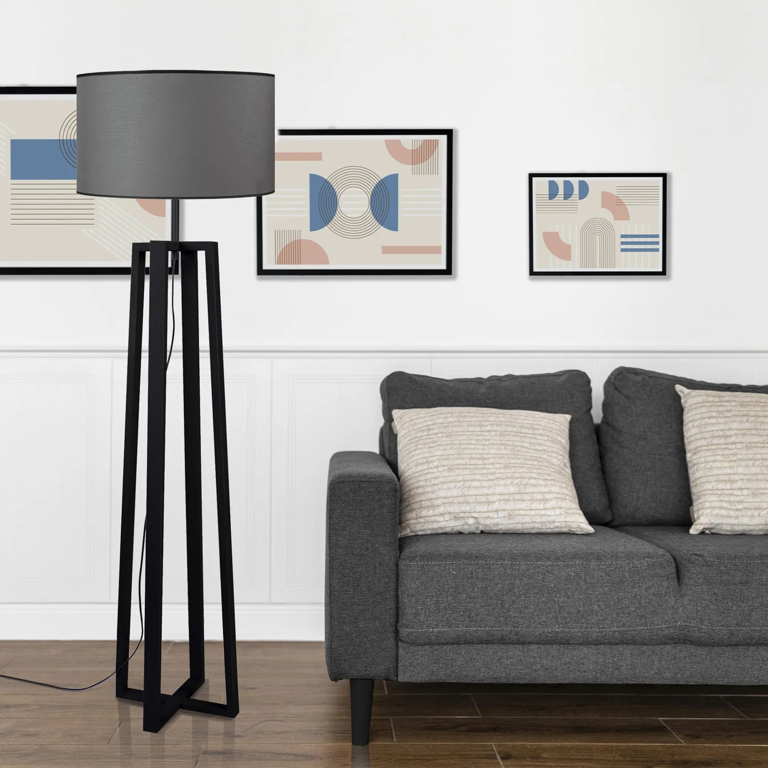 Tosel Manon N piantana nero-grigio 40x155 cm
