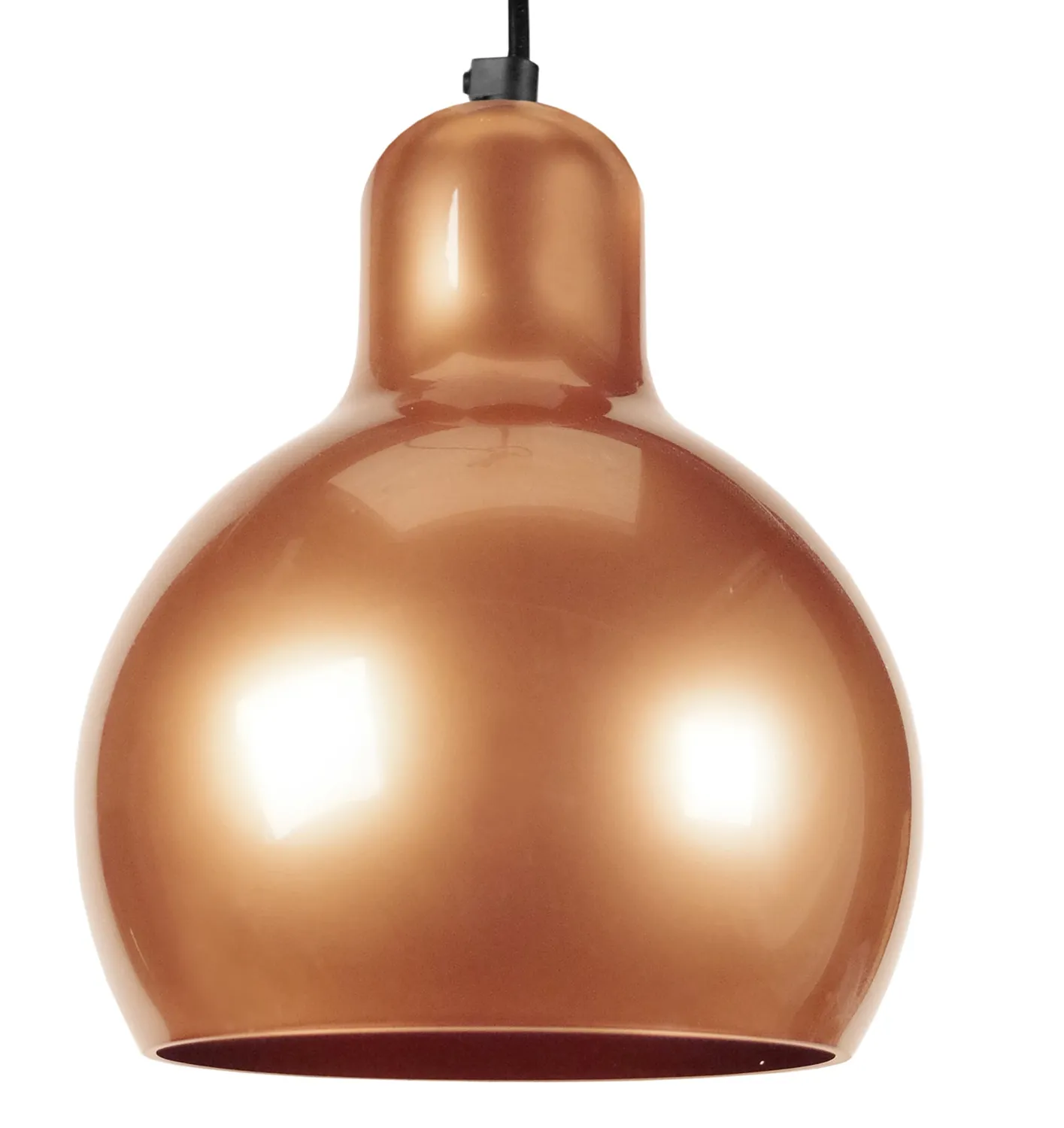 Tosel Vianne sospensione vetro 18x100cm rame campana