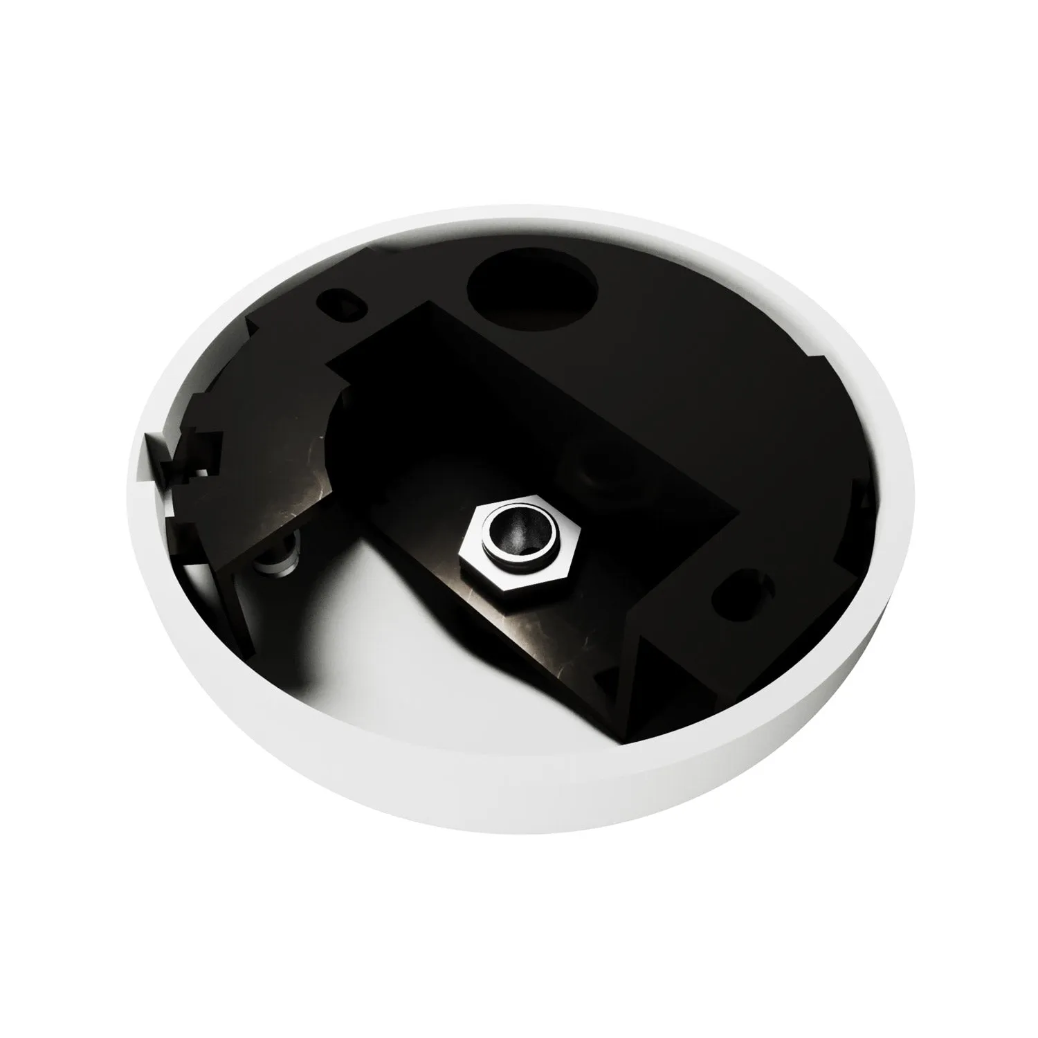 Creative Cables Rosone Soffitto Silicone Bianco Monolume