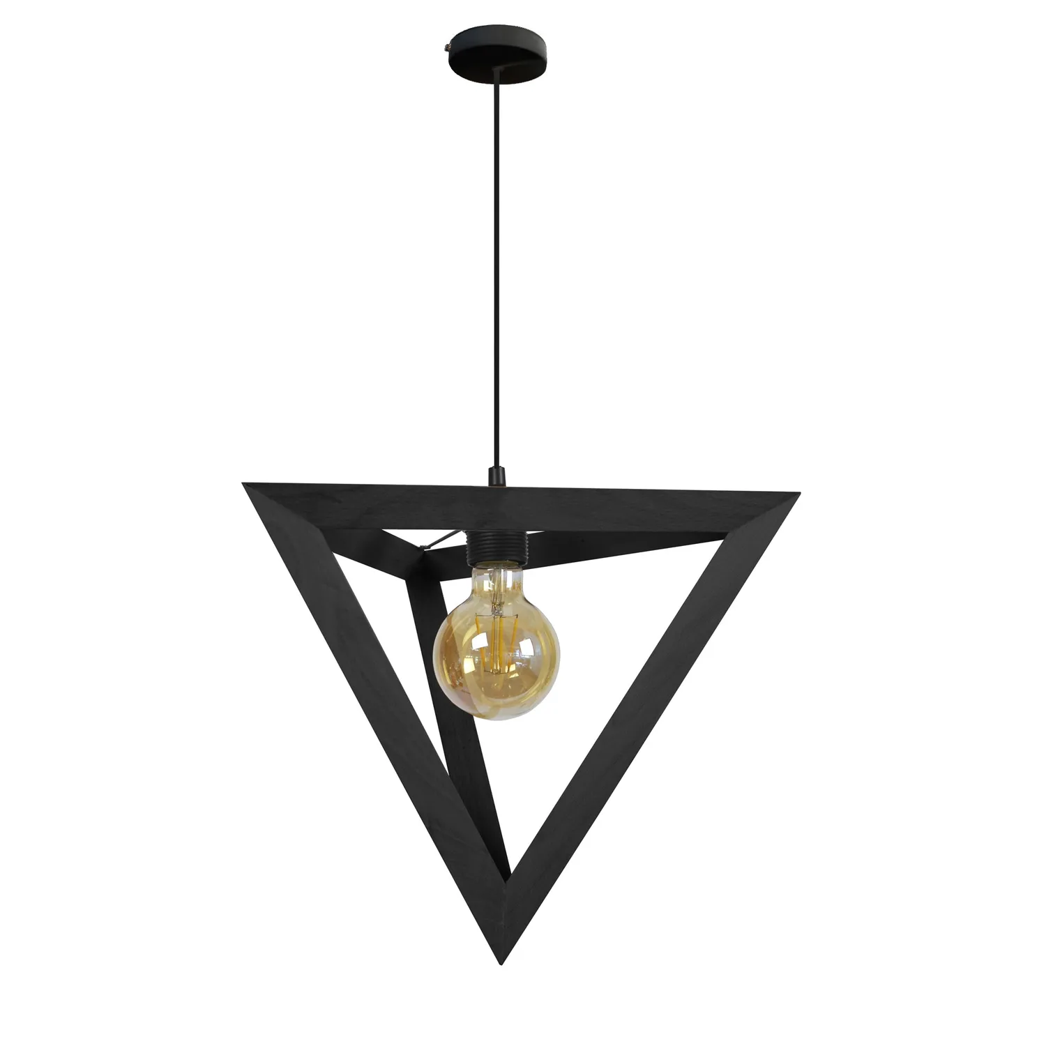Tosel Tetraedre sospensione legno naturale 100 cm
