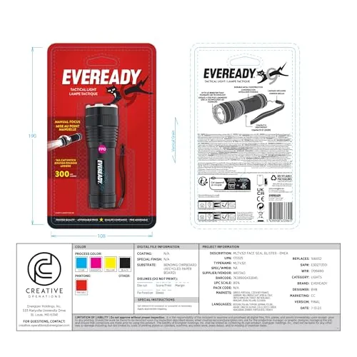 Eveready MLTV32 torcia LED a mano 1D luminosa