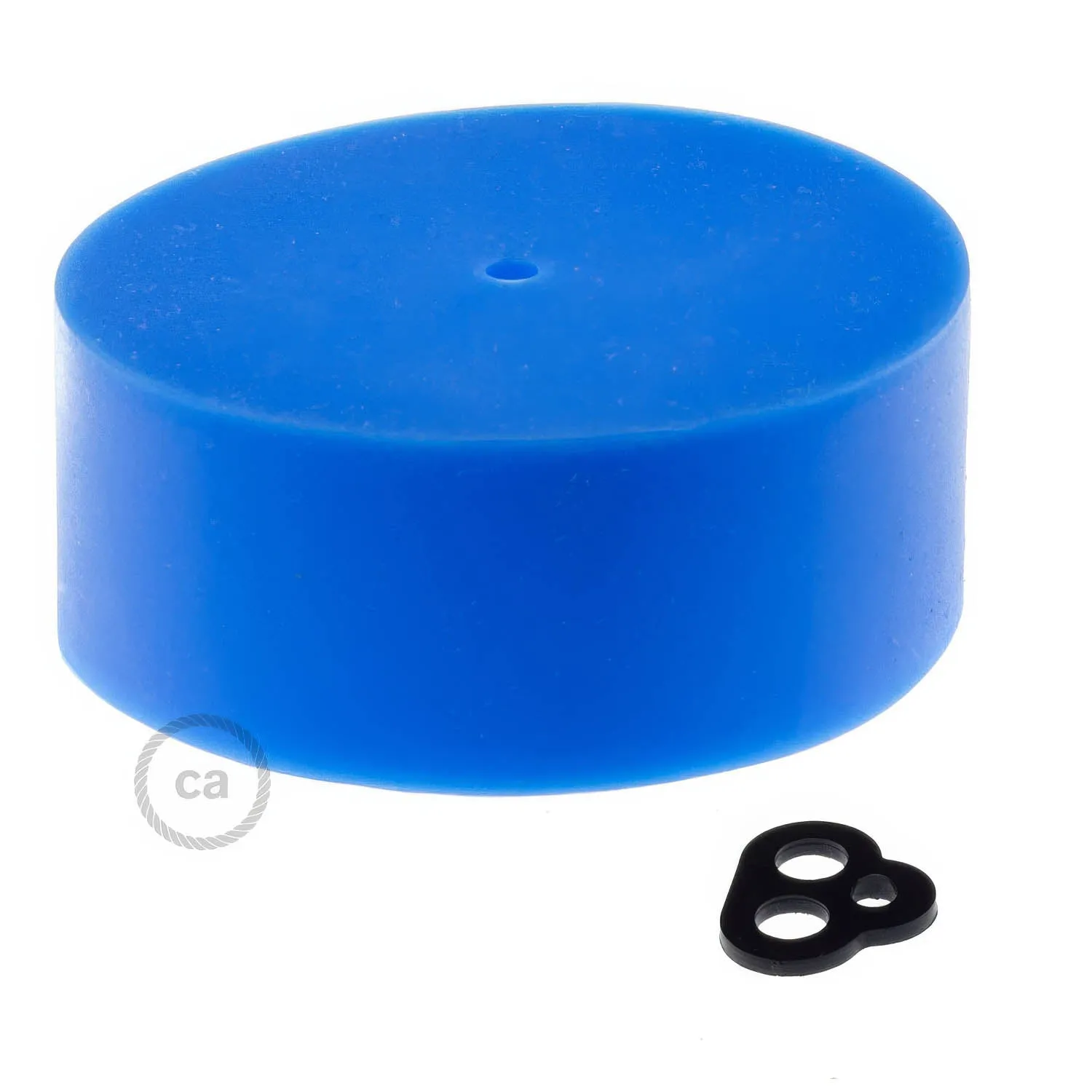 Creative Cables rosone silicone blu soffitto 83 mm