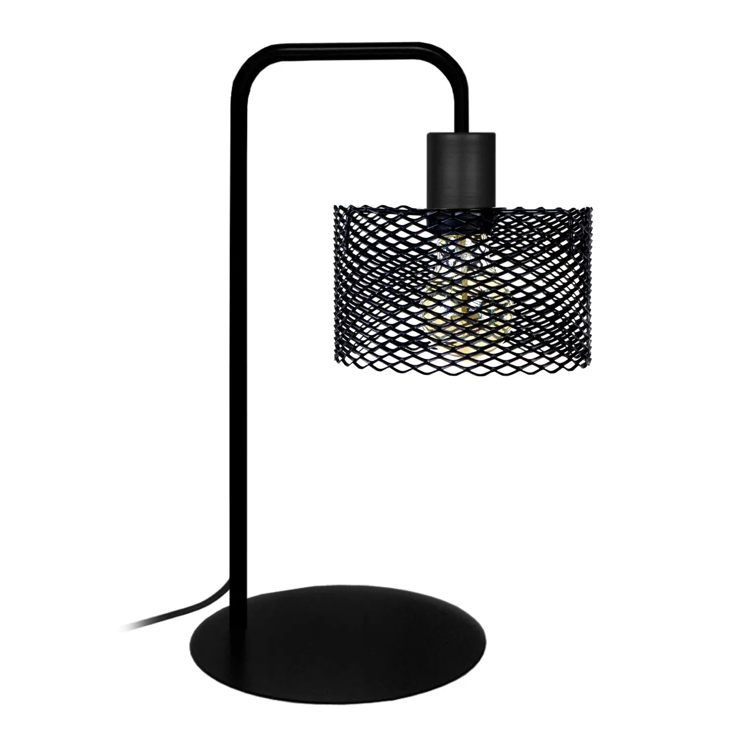 Tosel Adonis Lampada da Tavolo Nera 18x45 cm E27
