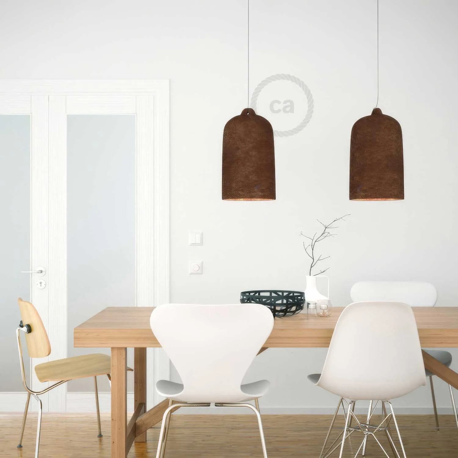 Creative Cables Campana XL paralume ceramica corten